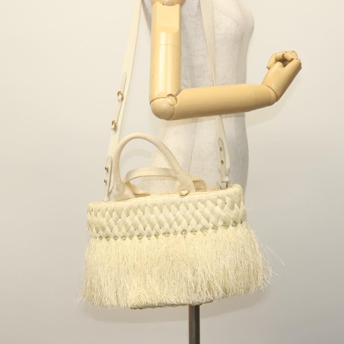 Prada Prada Fringe Wicker Tote Woven Straw Size ONE SIZE - 15 Thumbnail