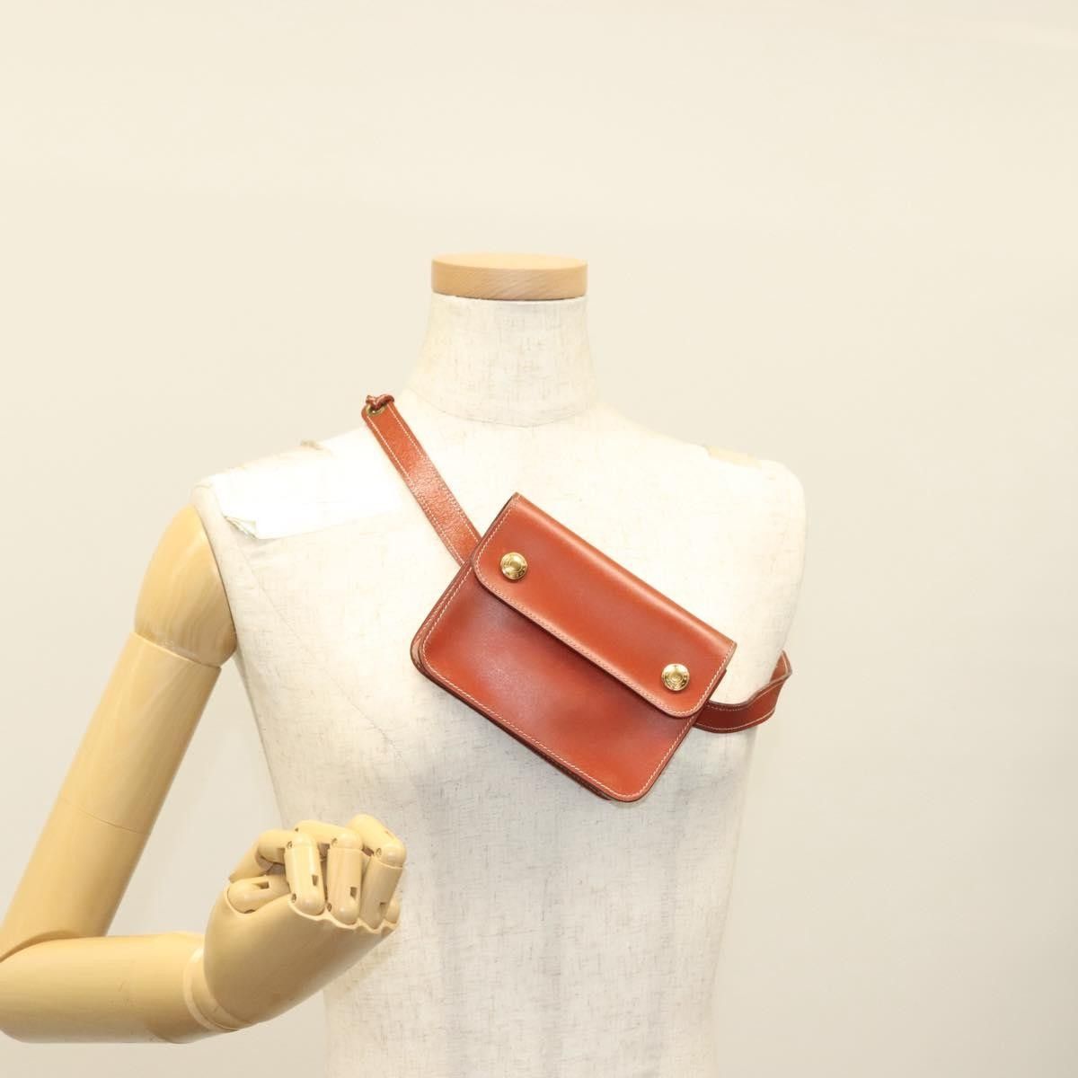 Hermes Hermes Pochette Green Waist Bag Leather Size ONE SIZE - 14 Thumbnail