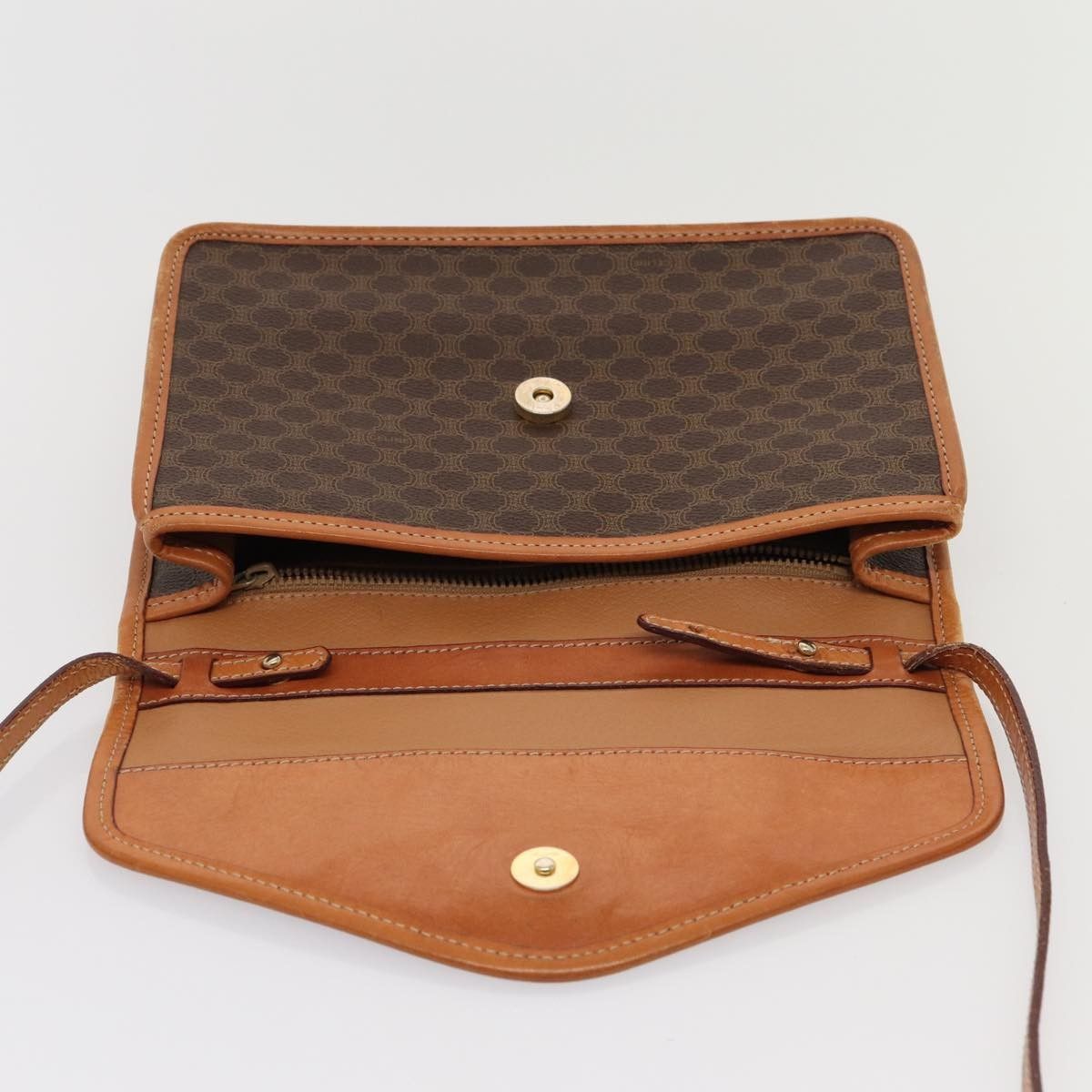 Celine Celine Vintage Macadam Circle Logo Shoulder Bag Canvas and Leather Size ONE SIZE - 20 Thumbnail