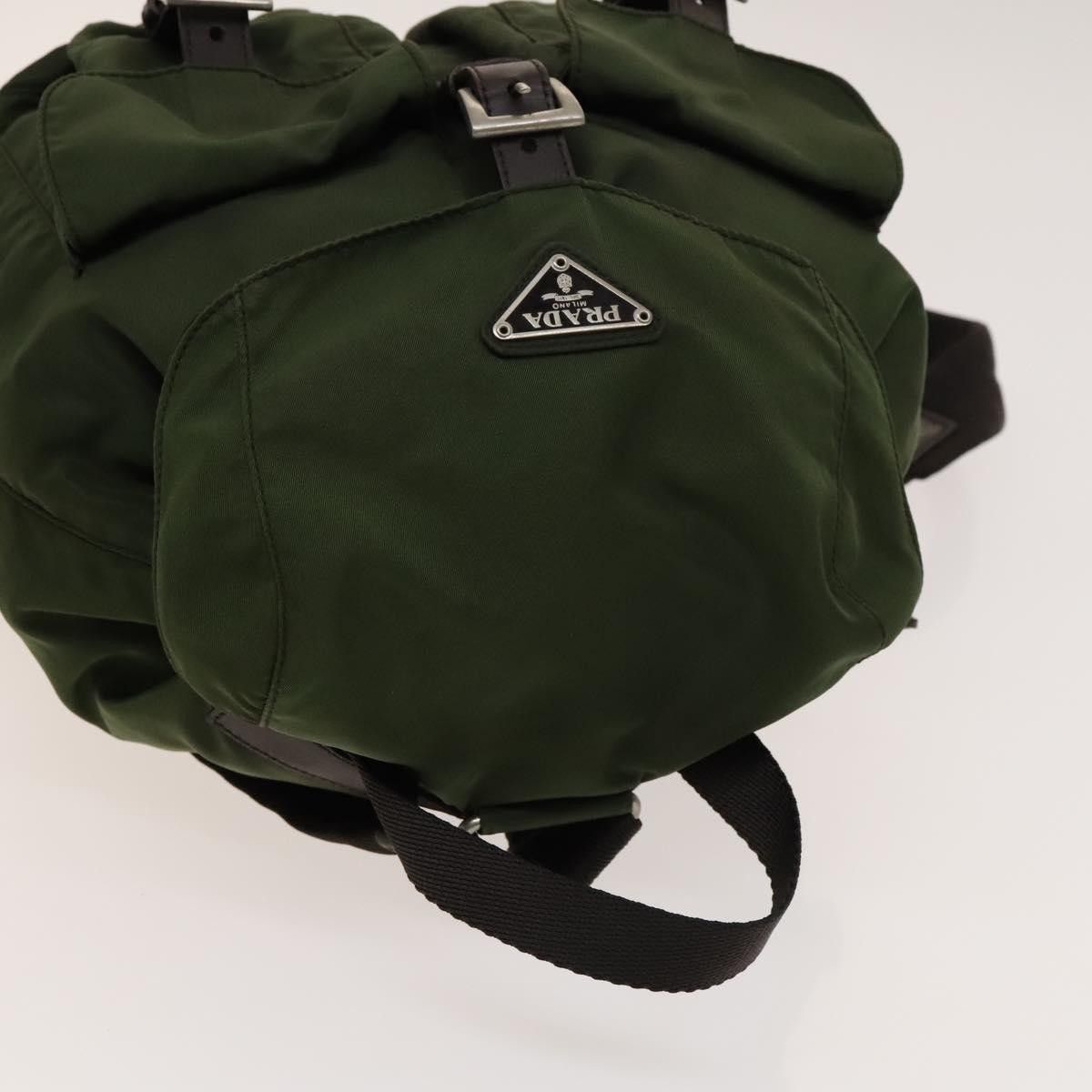 Prada Prada Vela Double Front Pocket Backpack Tessuto with Saffiano Leather Size ONE SIZE - 8 Thumbnail