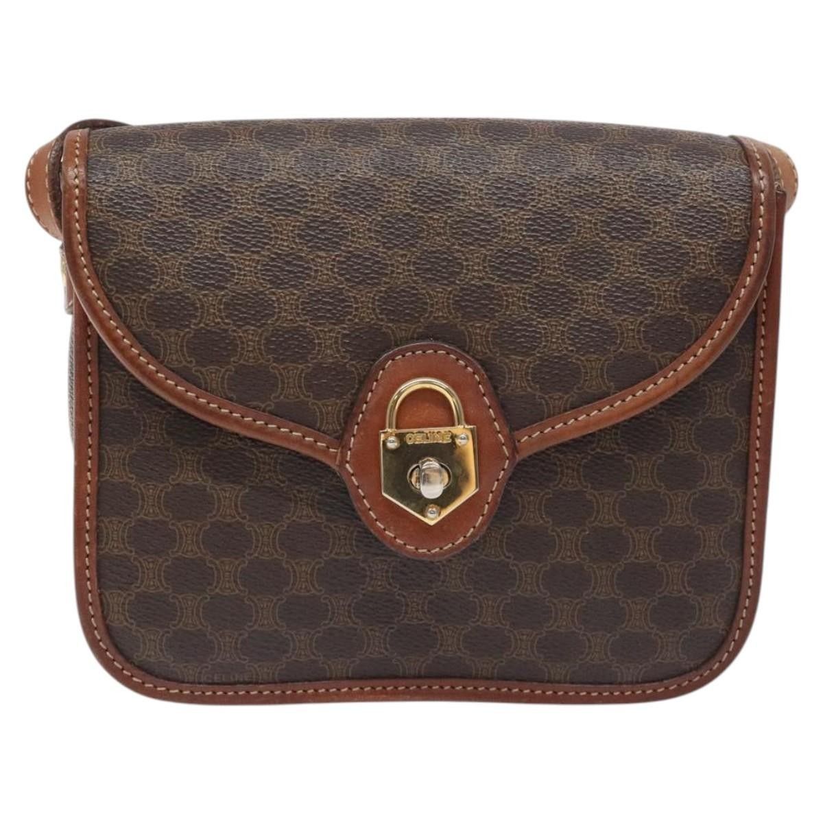 Celine Celine Vintage Macadam Shoulder Bag Canvas and Leather Size ONE SIZE - 19 Thumbnail