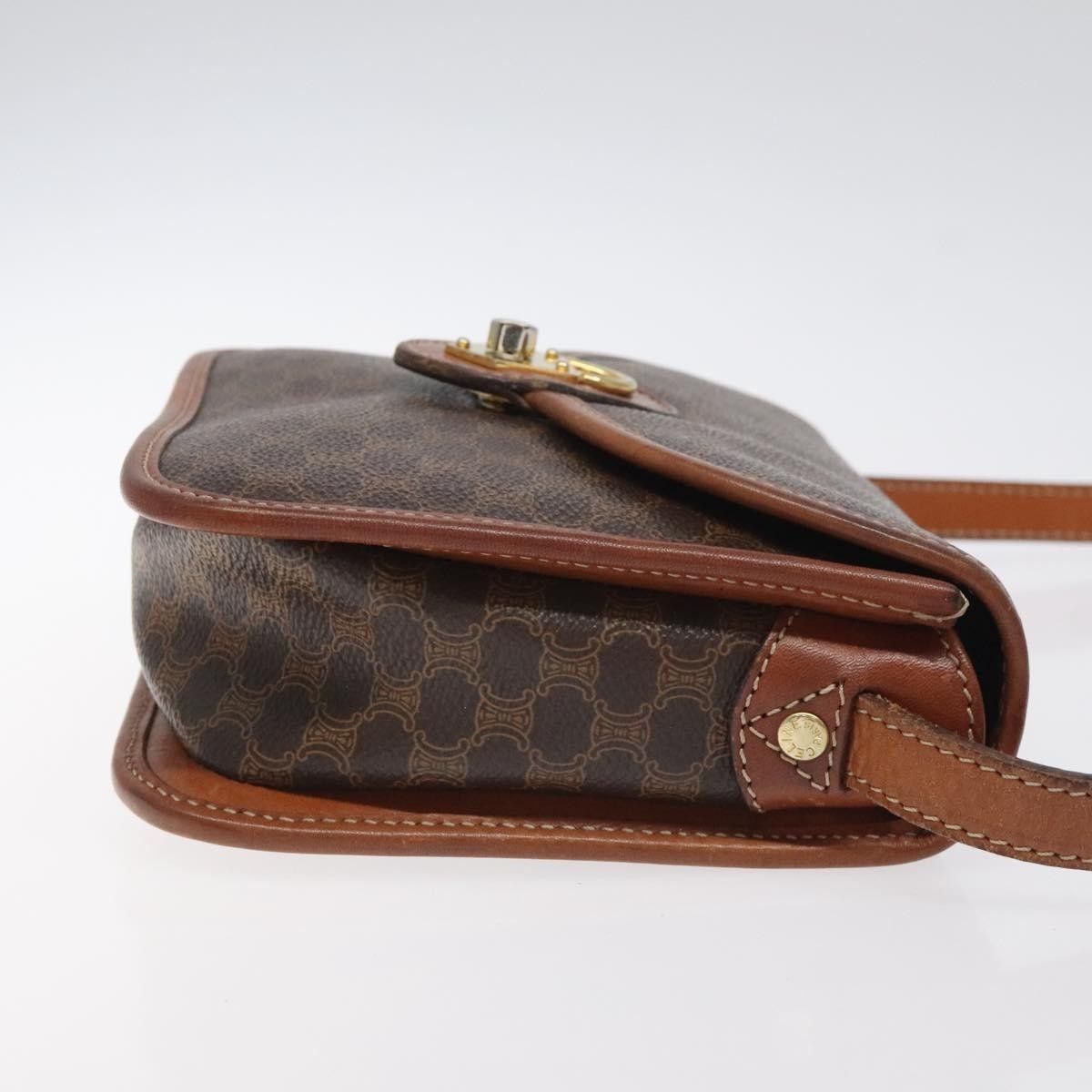 Celine Celine Vintage Macadam Shoulder Bag Canvas and Leather Size ONE SIZE - 3 Thumbnail