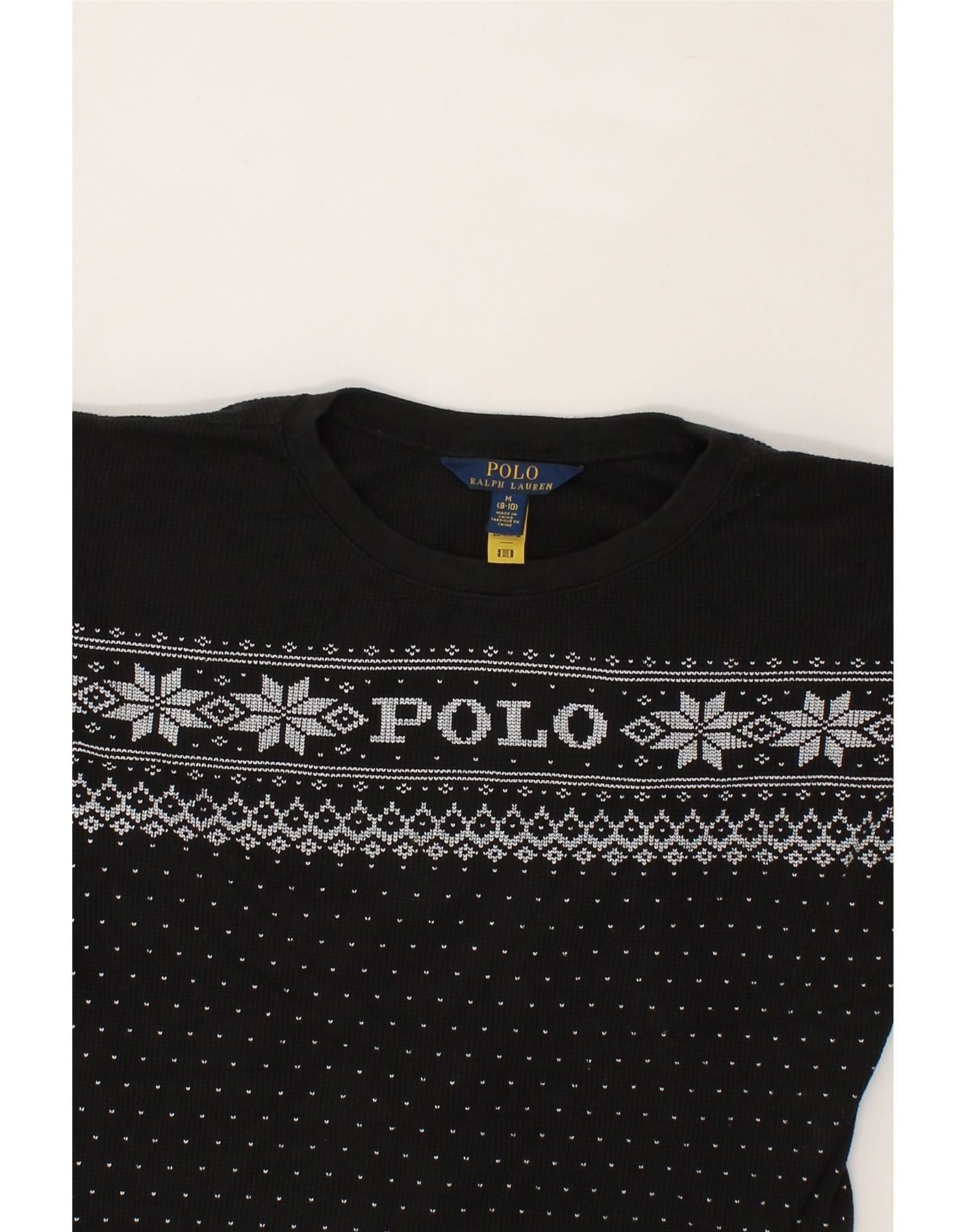 Polo Ralph Lauren Girls Boat Neck Jumper Sweater 8-9 Years Medium Black Size S / US 4 / IT 40 - 3 Thumbnail