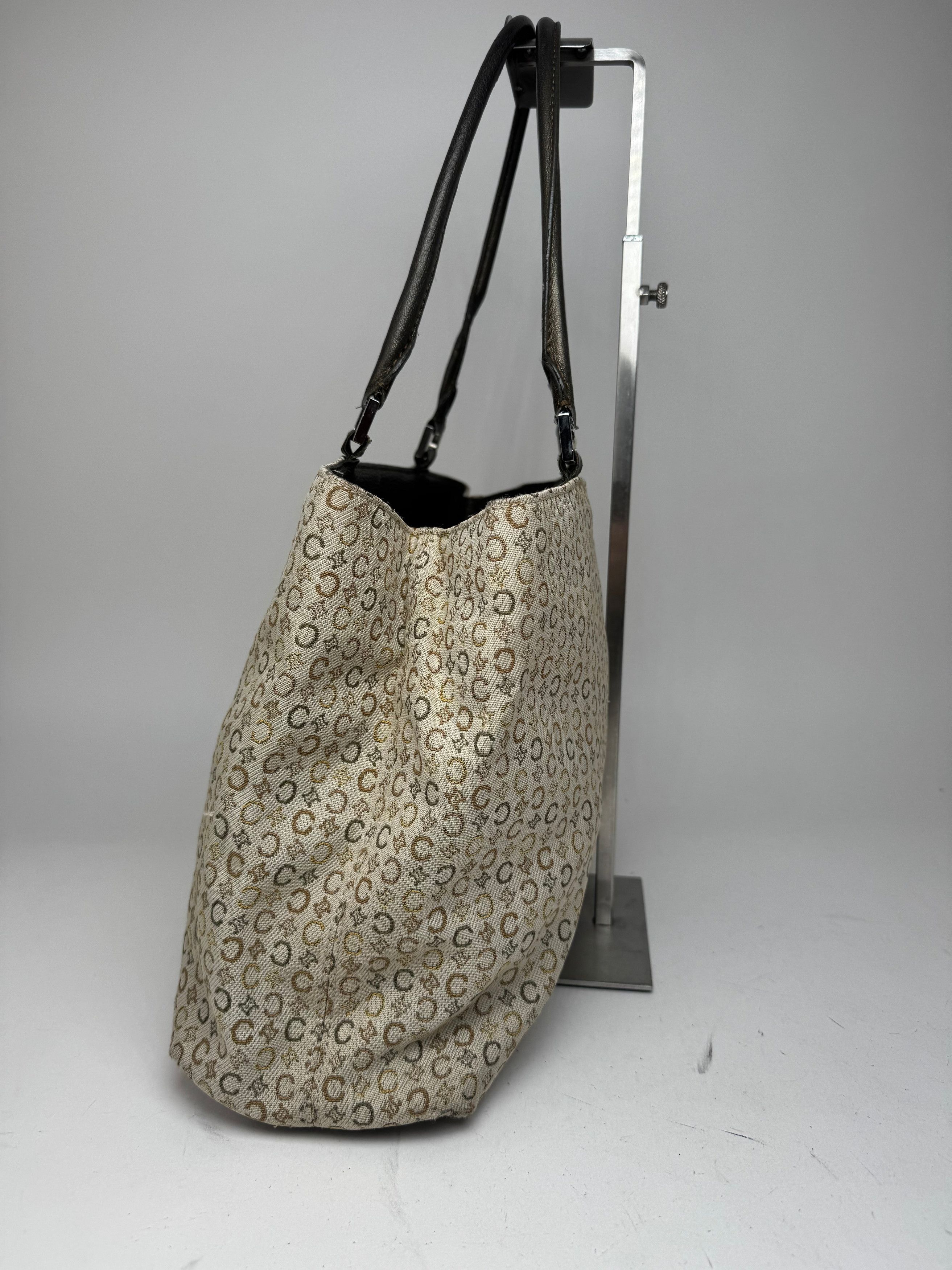 Celine Vintage Monogram Leather Canvas Tote Vaf beige Brown Size ONE SIZE - 6 Thumbnail
