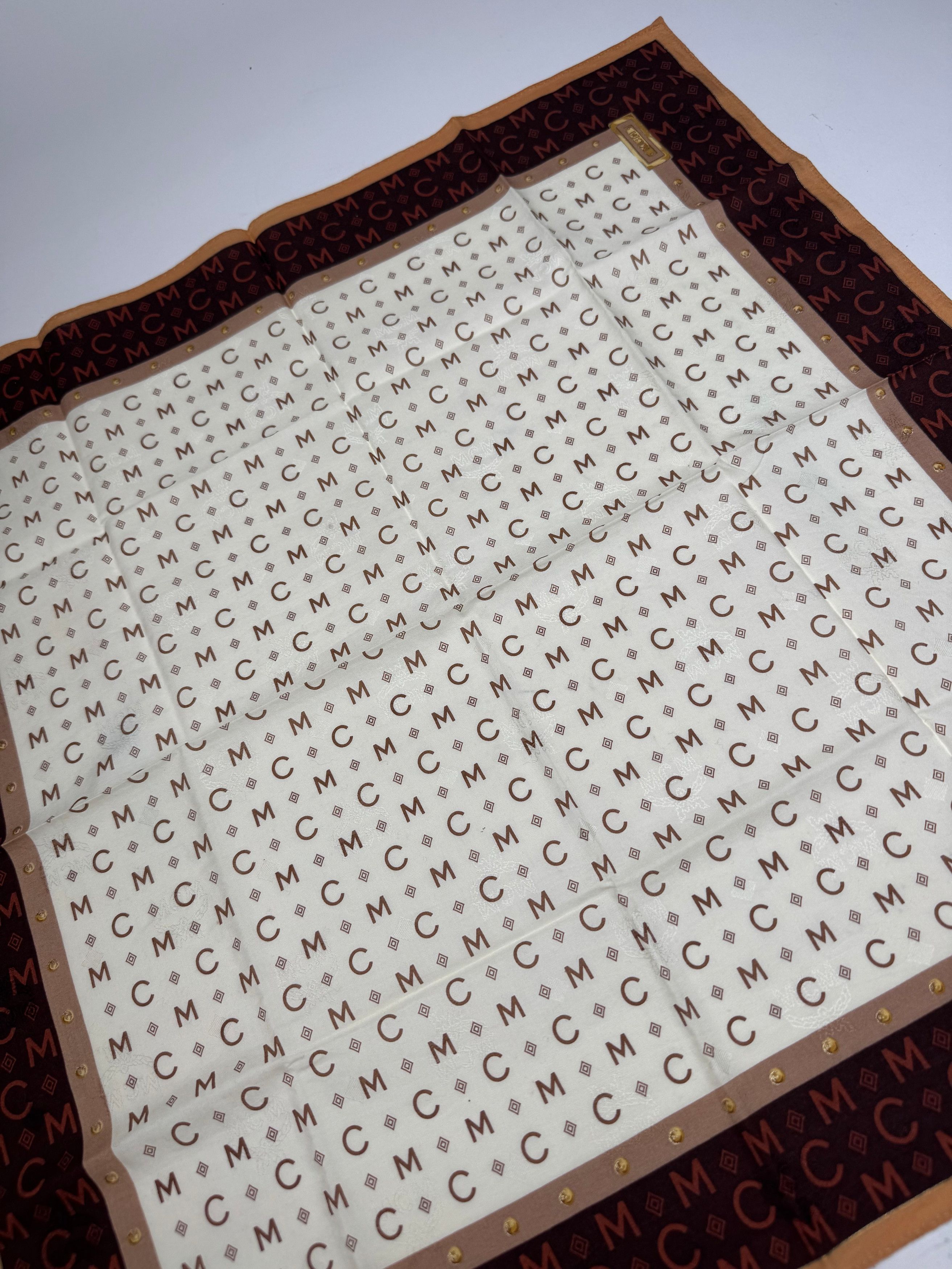 MCM Vintage Monogram Scarf Beige Brown Size ONE SIZE - 5 Thumbnail