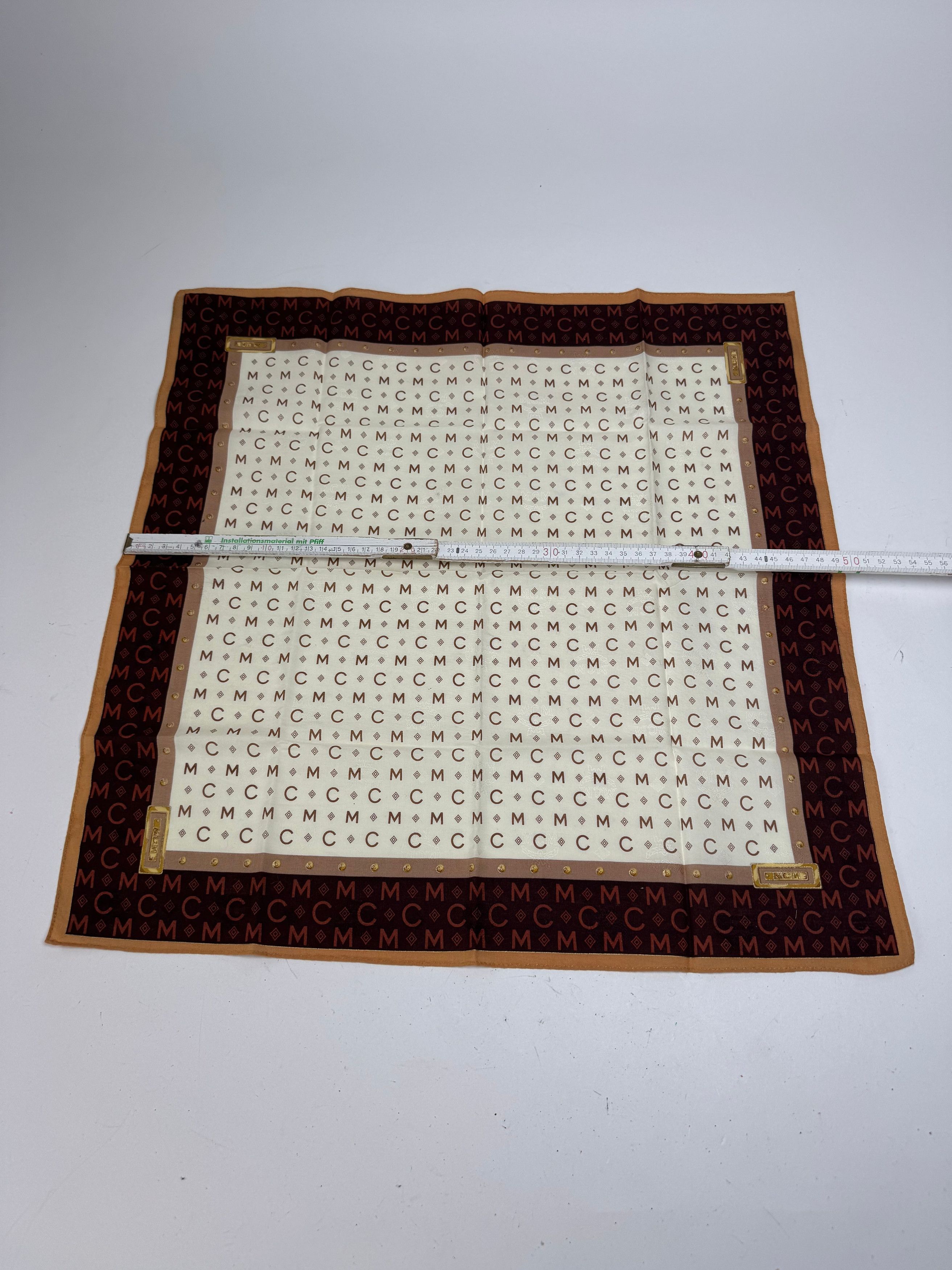 MCM Vintage Monogram Scarf Beige Brown Size ONE SIZE - 7 Thumbnail