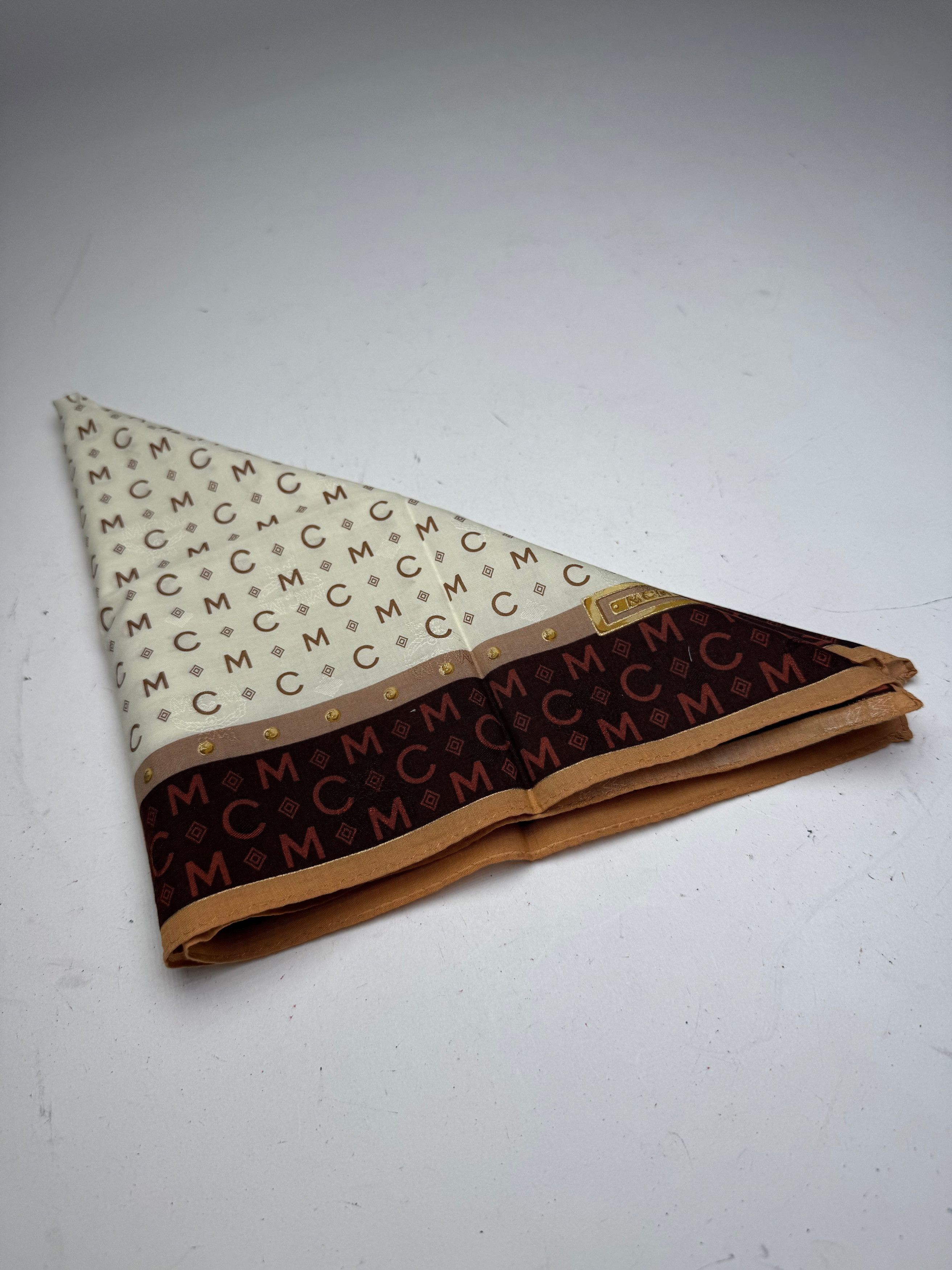 MCM Vintage Monogram Scarf Beige Brown Size ONE SIZE - 8 Thumbnail