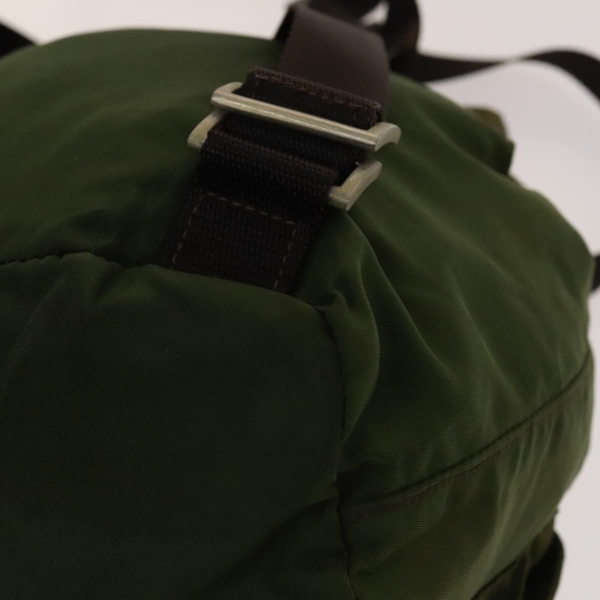 Prada Prada Vela Double Front Pocket Backpack Tessuto with Saffiano Leather Size ONE SIZE - 10 Thumbnail