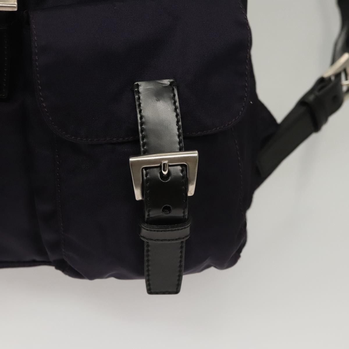Prada Prada Vela Double Front Pocket Backpack Tessuto with Saffiano Leather Size ONE SIZE - 24 Thumbnail
