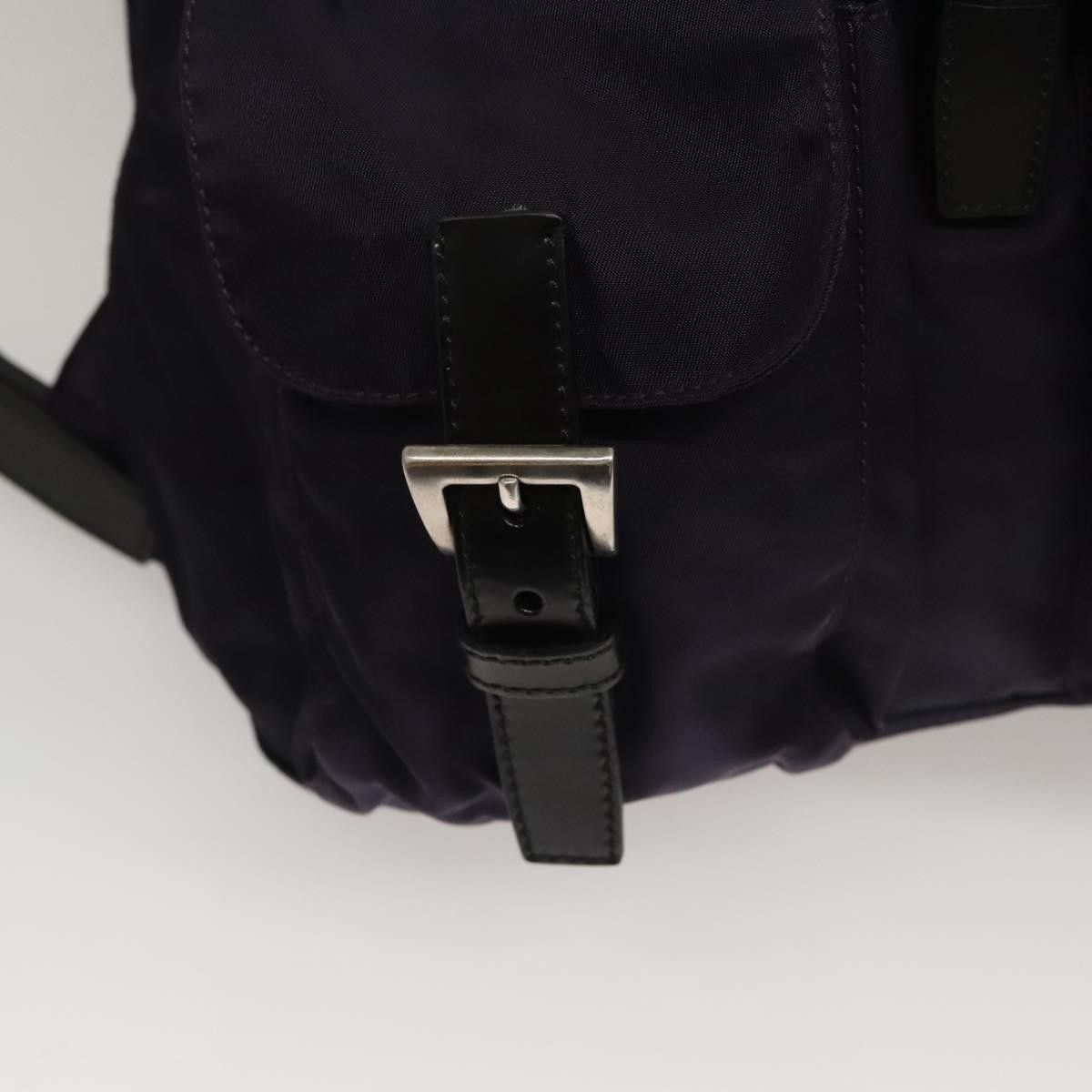 Prada Prada Vela Double Front Pocket Backpack Tessuto with Saffiano Leather Size ONE SIZE - 23 Thumbnail