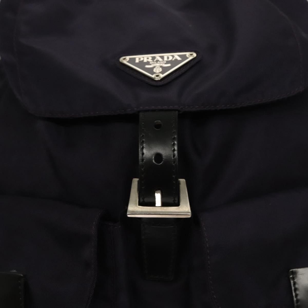 Prada Prada Vela Double Front Pocket Backpack Tessuto with Saffiano Leather Size ONE SIZE - 12 Thumbnail
