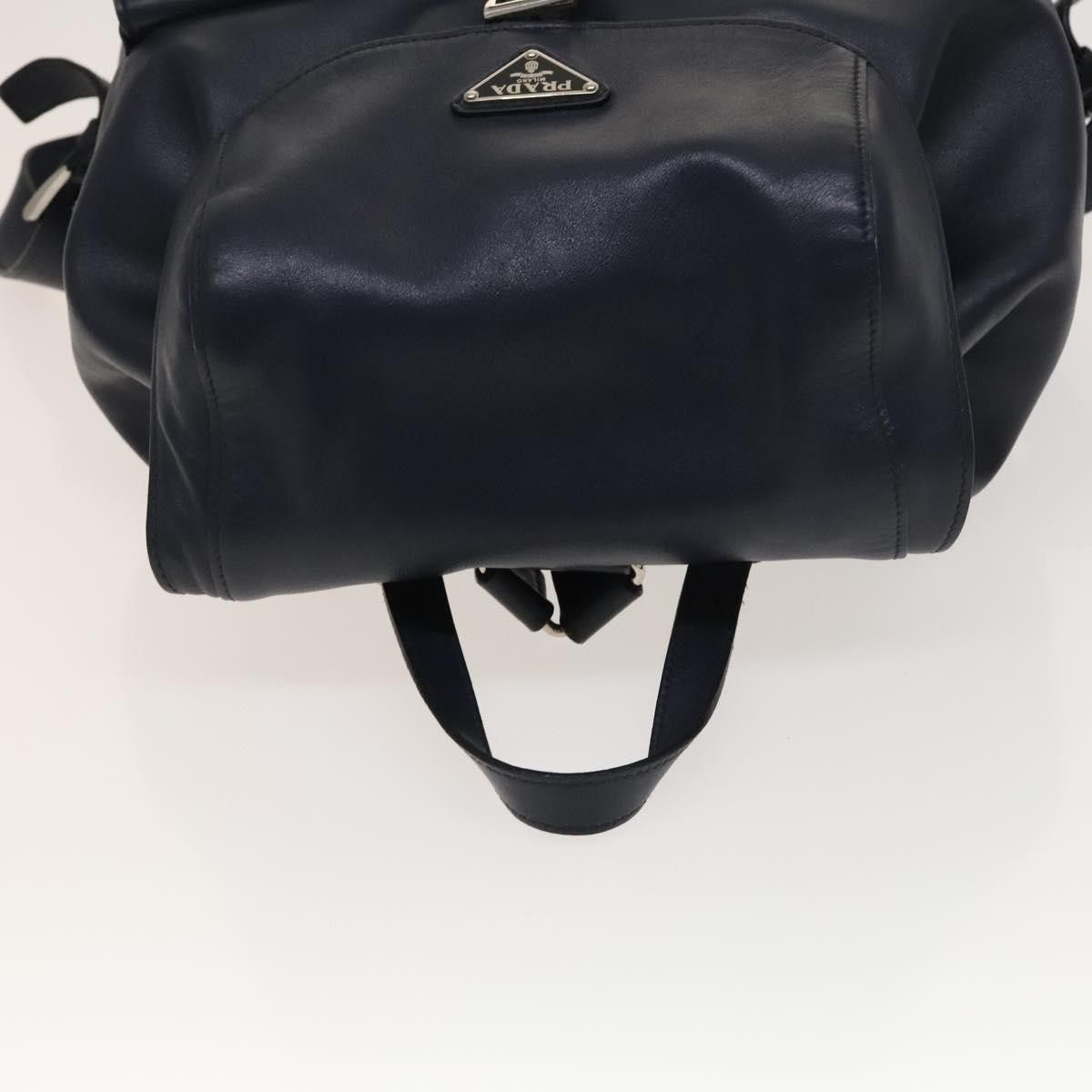 Prada Prada Vela Double Front Pocket Backpack Leather Size ONE SIZE - 6 Thumbnail
