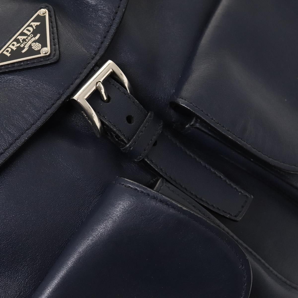 Prada Prada Vela Double Front Pocket Backpack Leather Size ONE SIZE - 21 Thumbnail