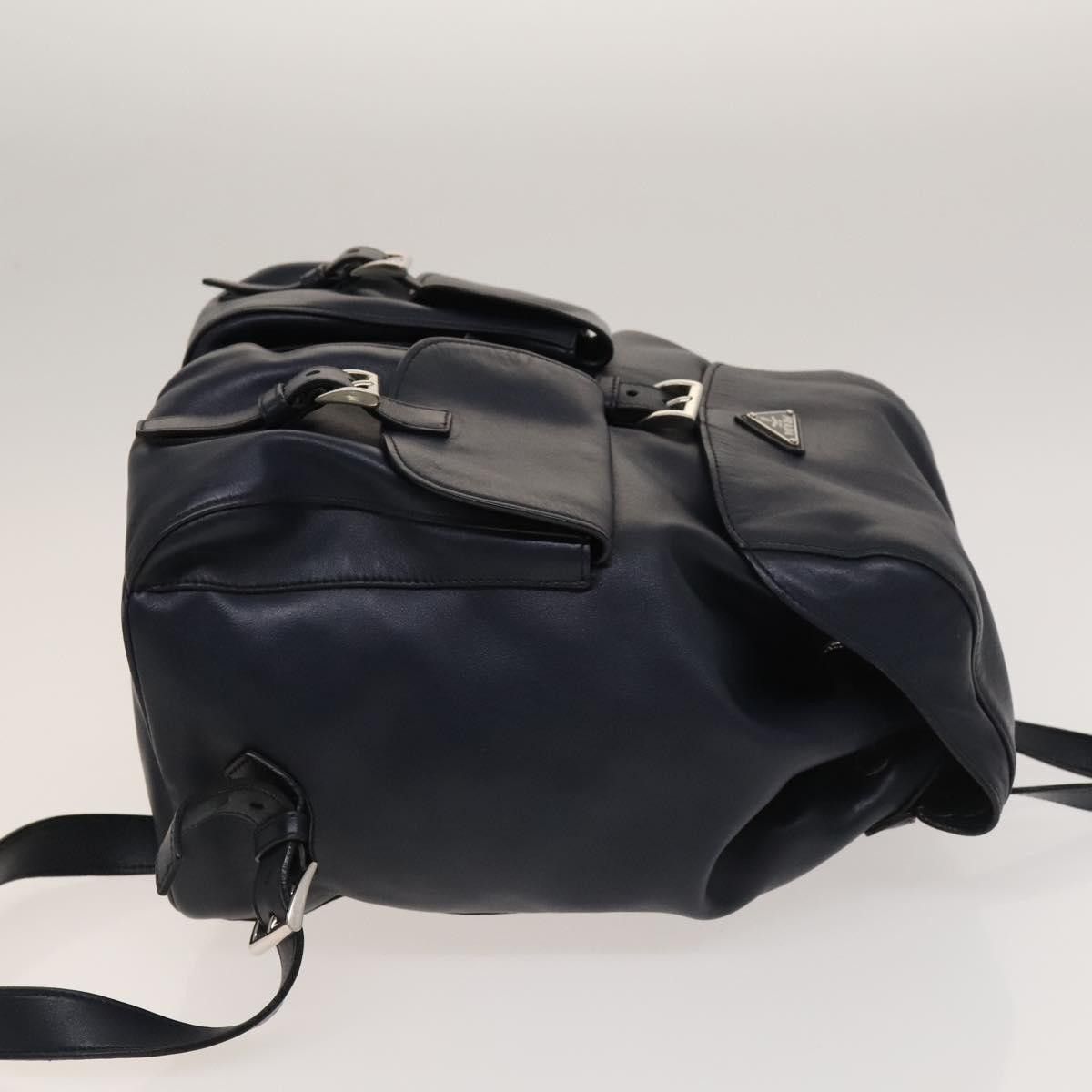 Prada Prada Vela Double Front Pocket Backpack Leather Size ONE SIZE - 3 Thumbnail