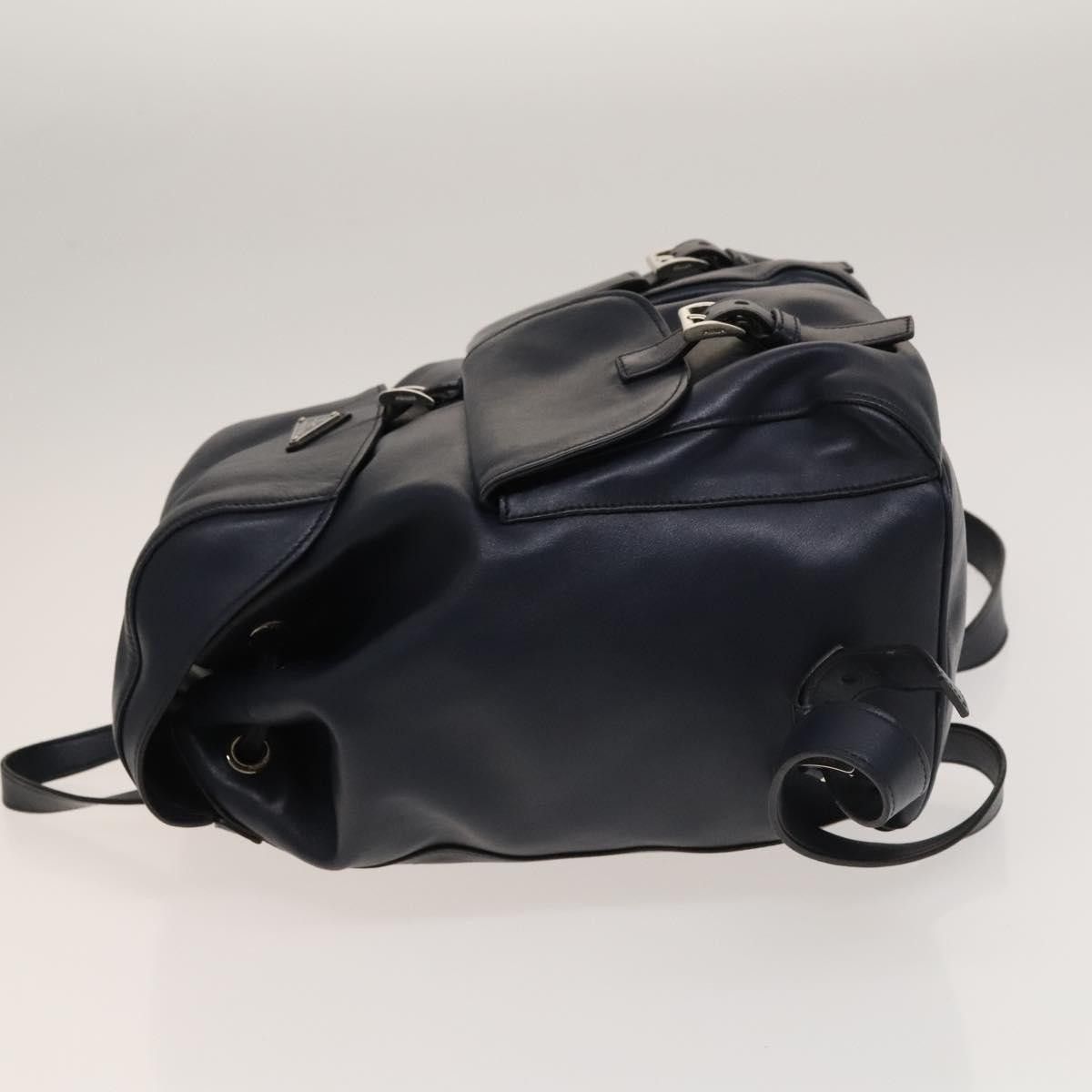Prada Prada Vela Double Front Pocket Backpack Leather Size ONE SIZE - 4 Thumbnail