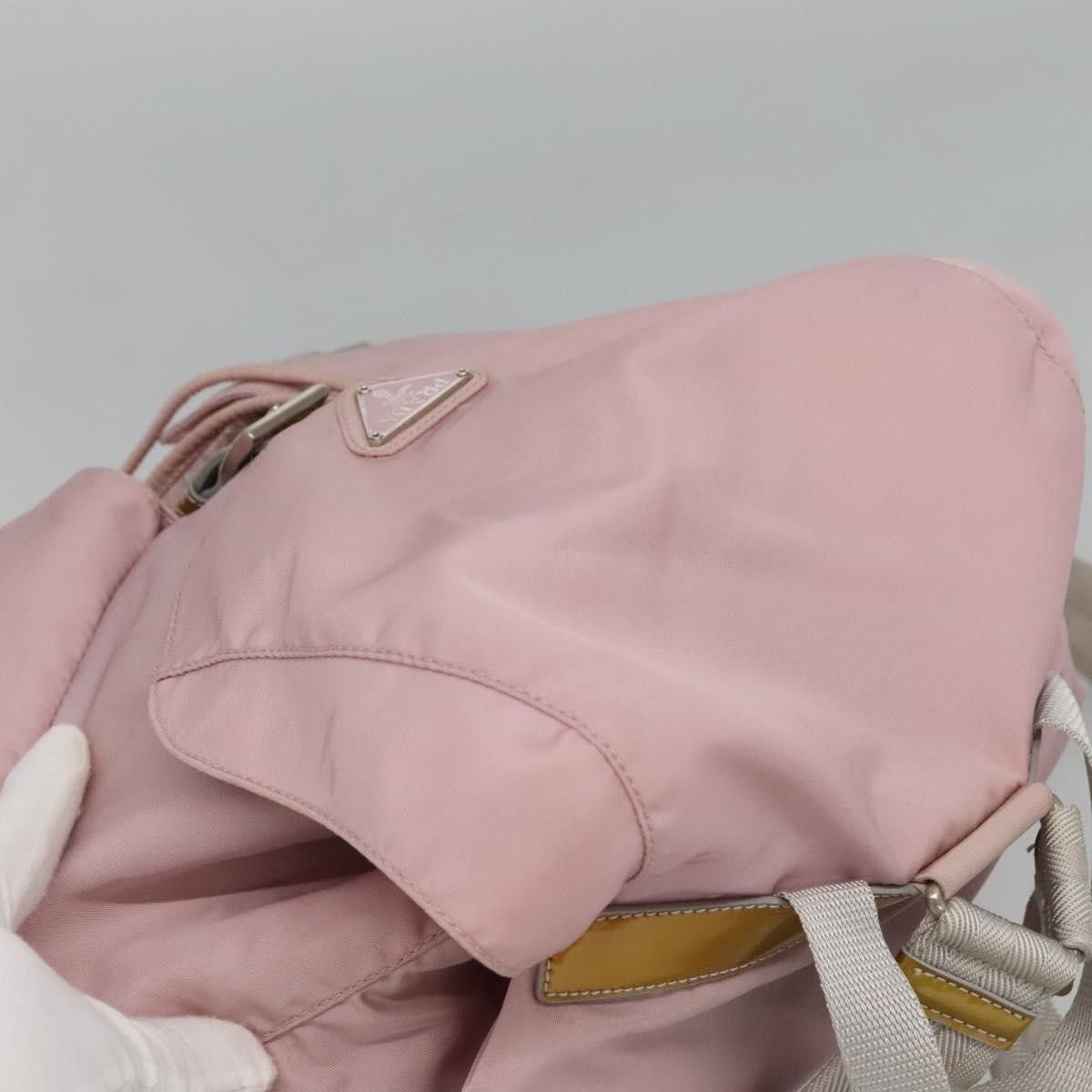 Prada Prada Vela Double Front Pocket Backpack Tessuto with Saffiano Leather Size ONE SIZE - 19 Thumbnail