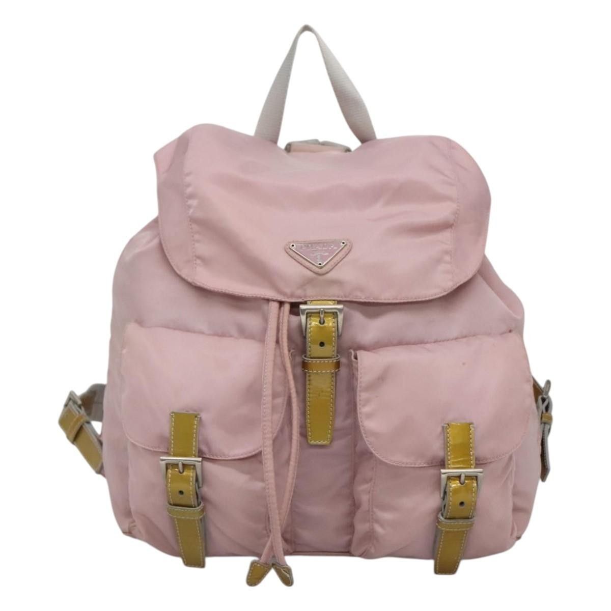 Prada Prada Vela Double Front Pocket Backpack Tessuto with Saffiano Leather Size ONE SIZE - 16 Thumbnail
