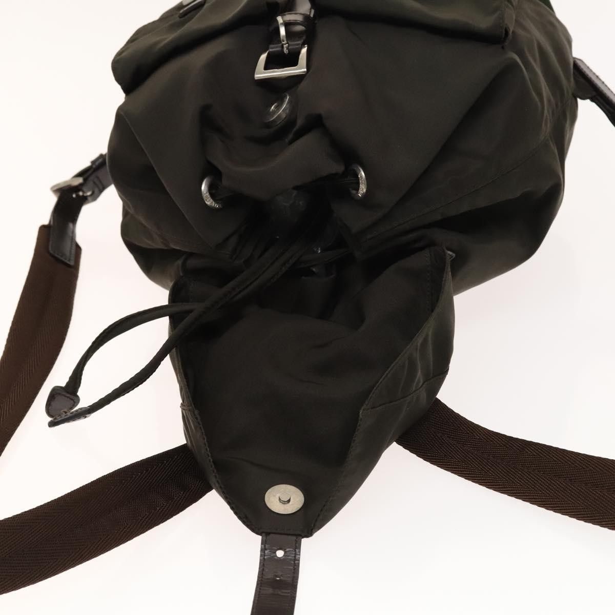 Prada Prada Vela Double Front Pocket Backpack Tessuto with Saffiano Leather Size ONE SIZE - 12 Thumbnail