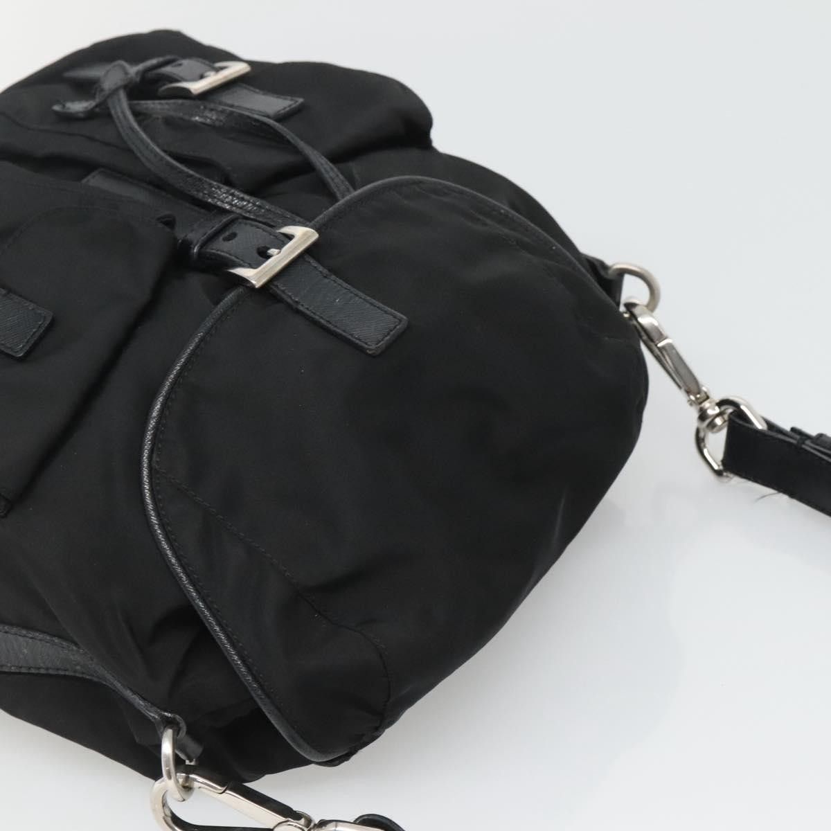 Prada Prada Double Pocket Drawstring Shoulder Bag Tessuto Size ONE SIZE - 18 Thumbnail