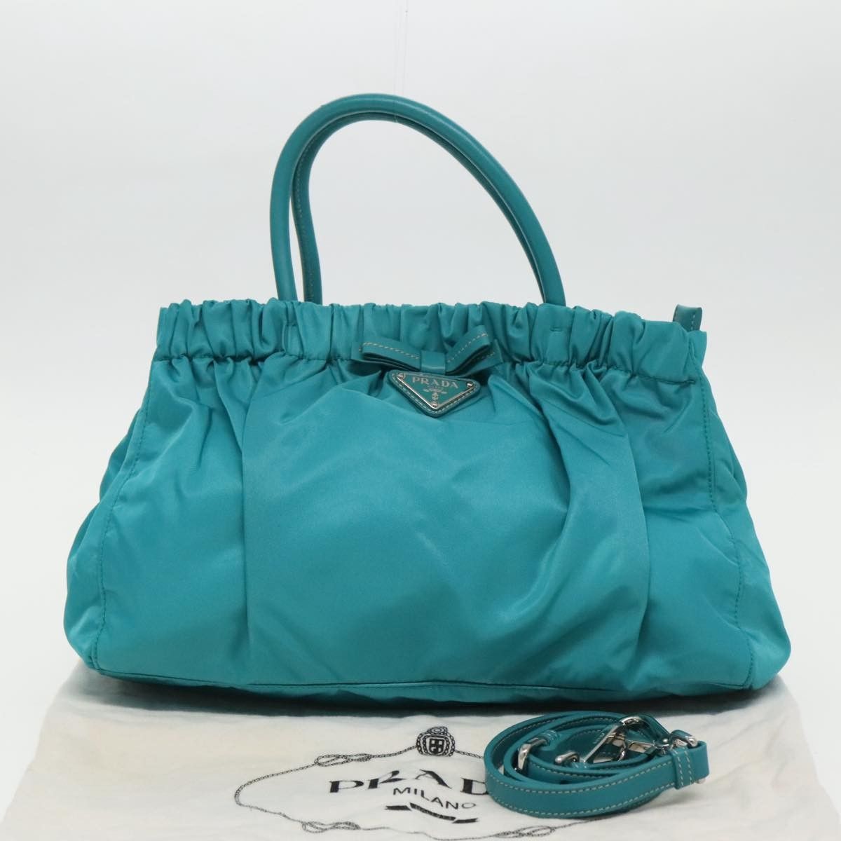 Prada Prada Bow Convertible Tote Tessuto Size ONE SIZE - 16 Thumbnail