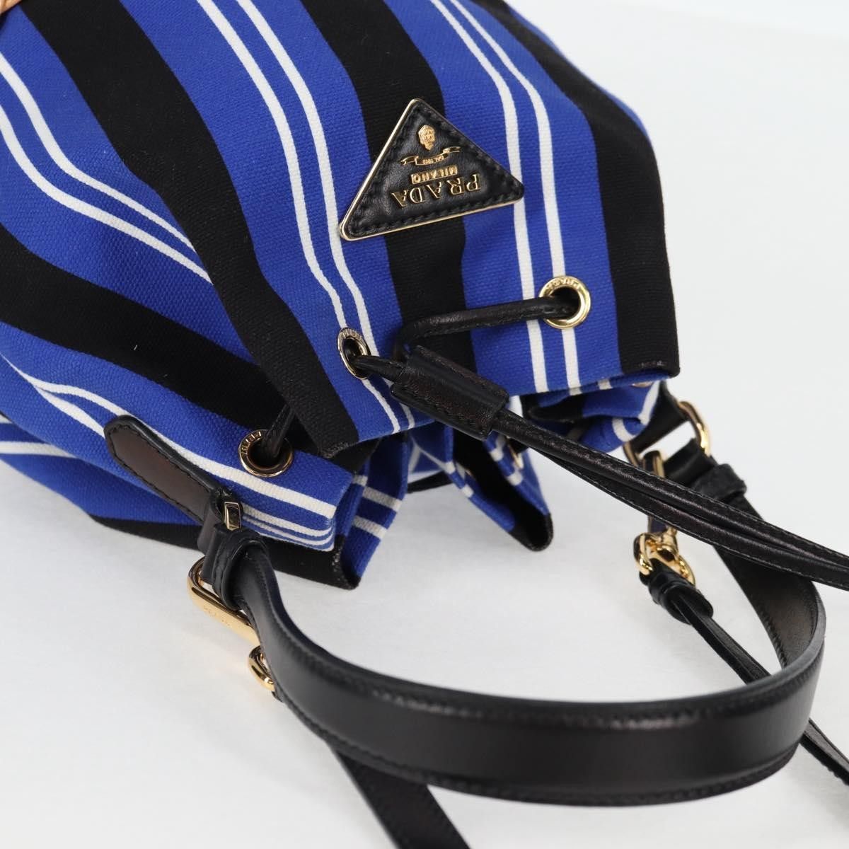 Prada Prada Drawstring Bucket Bag Canvas and Wicker Size ONE SIZE - 19 Thumbnail