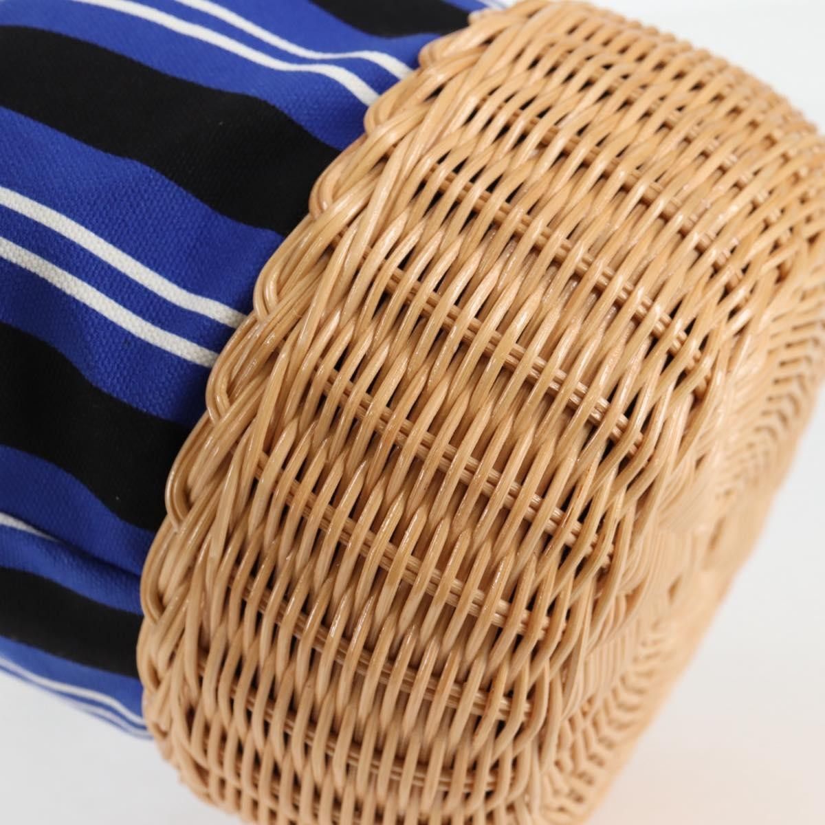 Prada Prada Drawstring Bucket Bag Canvas and Wicker Size ONE SIZE - 9 Thumbnail