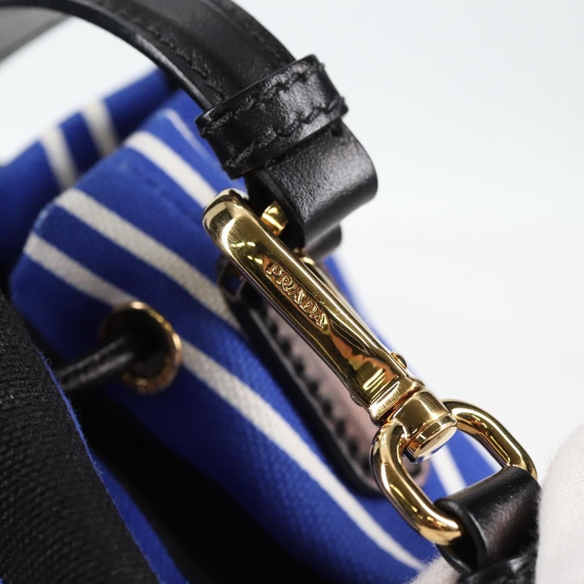 Prada Prada Drawstring Bucket Bag Canvas and Wicker Size ONE SIZE - 21 Thumbnail