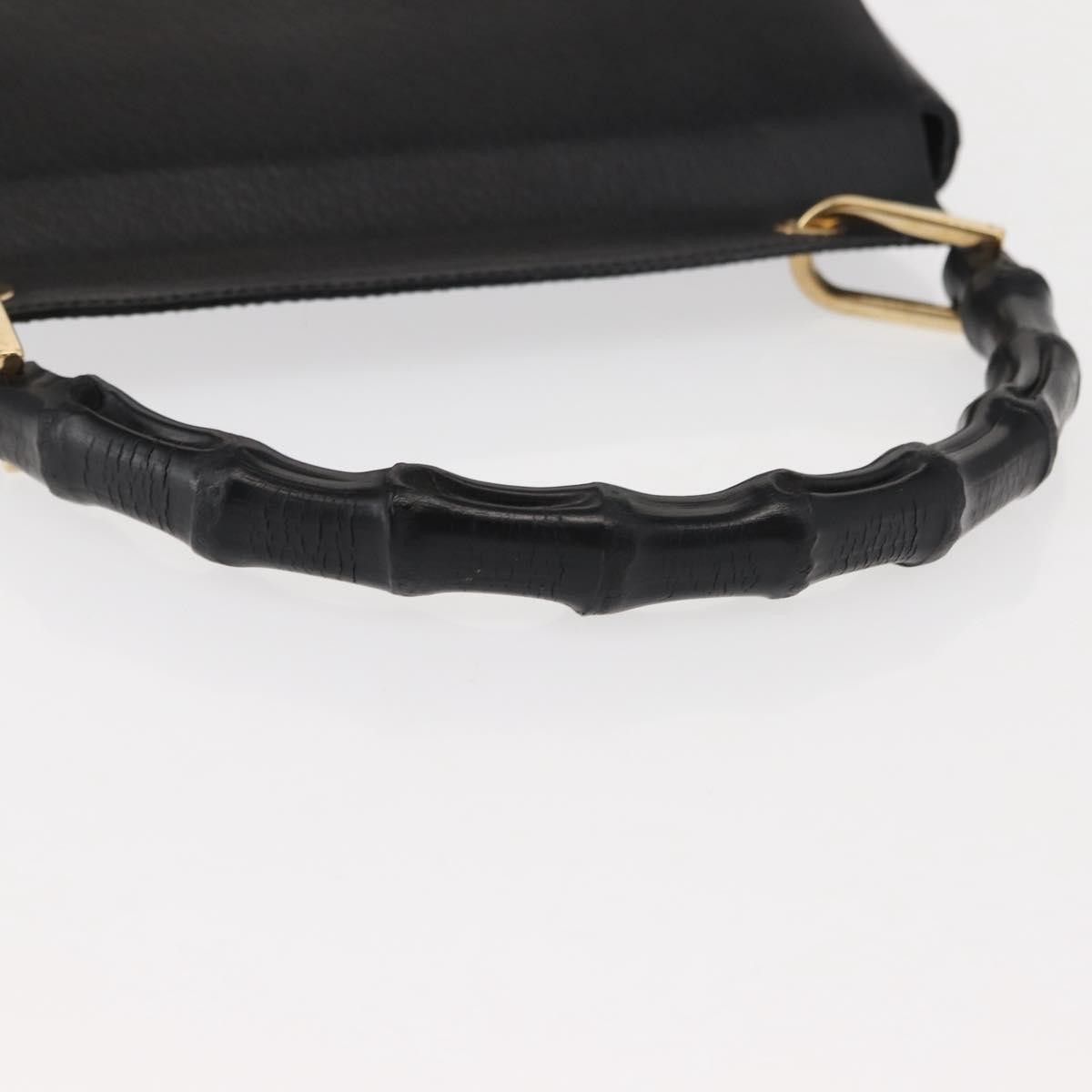 Gucci Gucci Vintage Bamboo Handle Bag Leather Size ONE SIZE - 8 Thumbnail