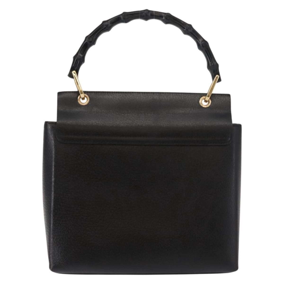 Gucci Gucci Vintage Bamboo Handle Bag Leather Size ONE SIZE - 2 Thumbnail
