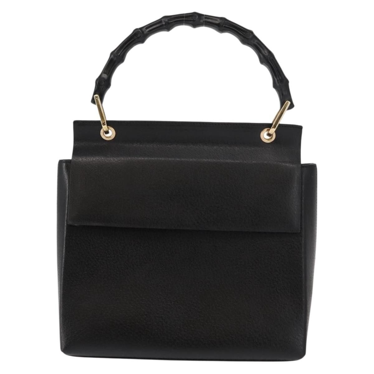 Gucci Gucci Vintage Bamboo Handle Bag Leather Size ONE SIZE - 16 Thumbnail