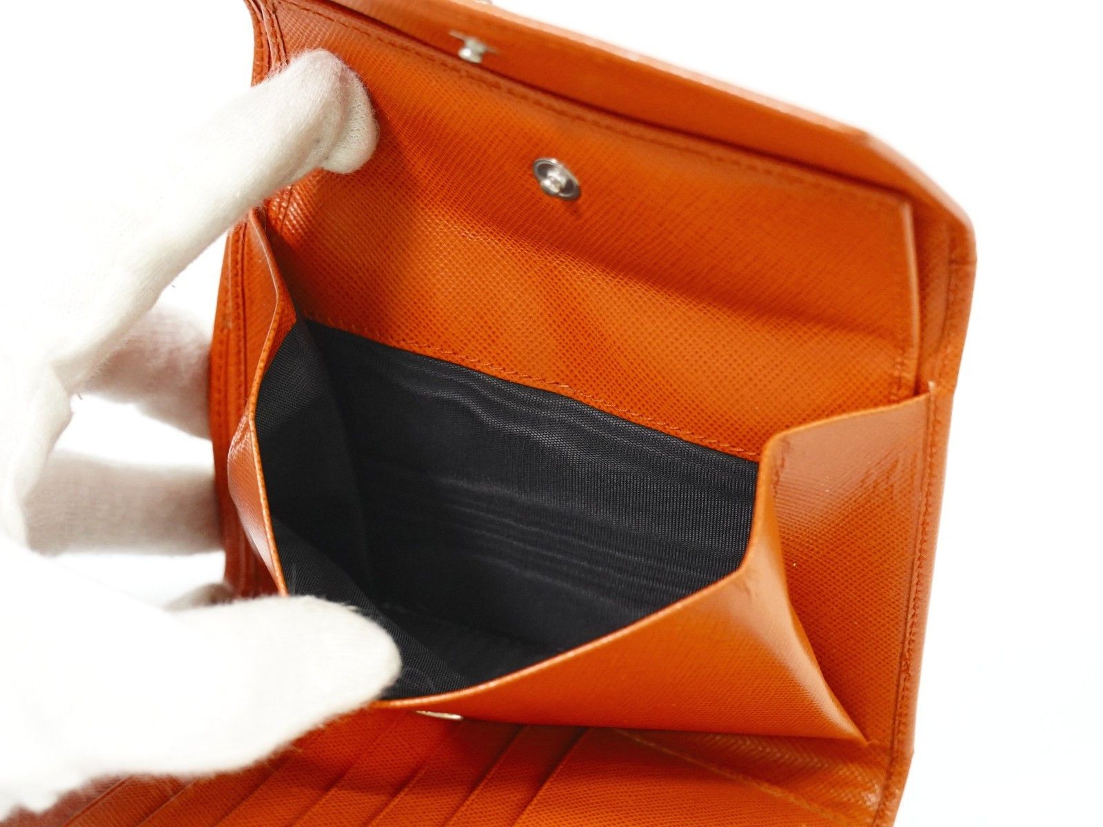 Prada Prada Trifold Compact Wallet Saffiano Leather Size ONE SIZE - 6 Thumbnail