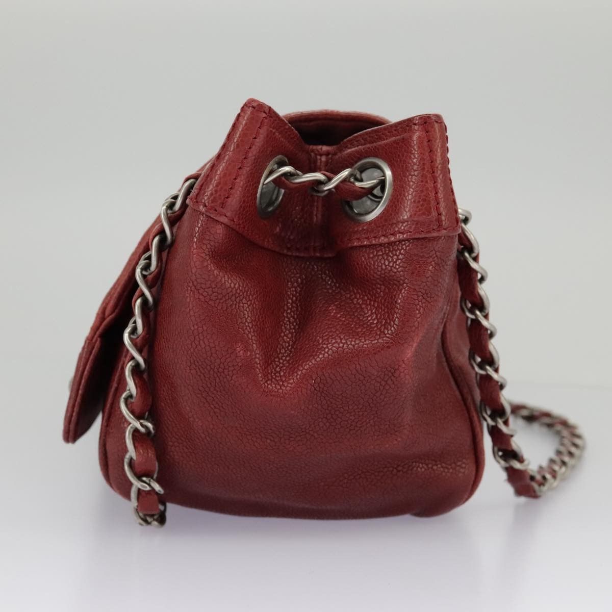 Chanel Chanel Vintage Accordion Flap Bag Quilted Leather Size ONE SIZE - 4 Thumbnail