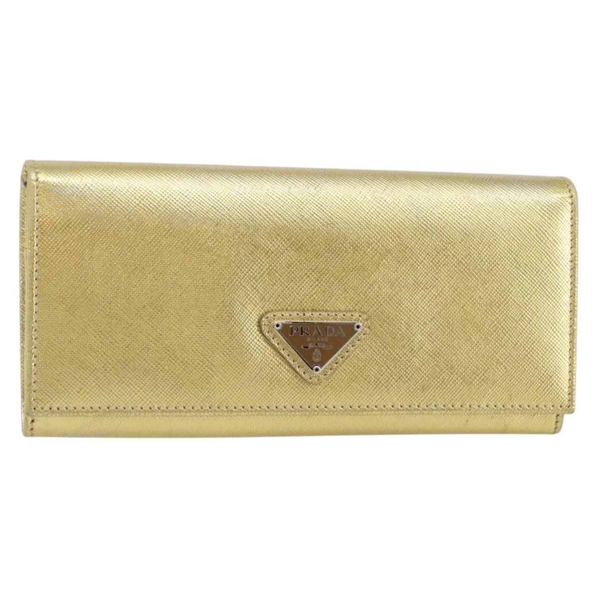 Prada Prada Continental Wallet Saffiano Leather Size ONE SIZE - 18 Thumbnail