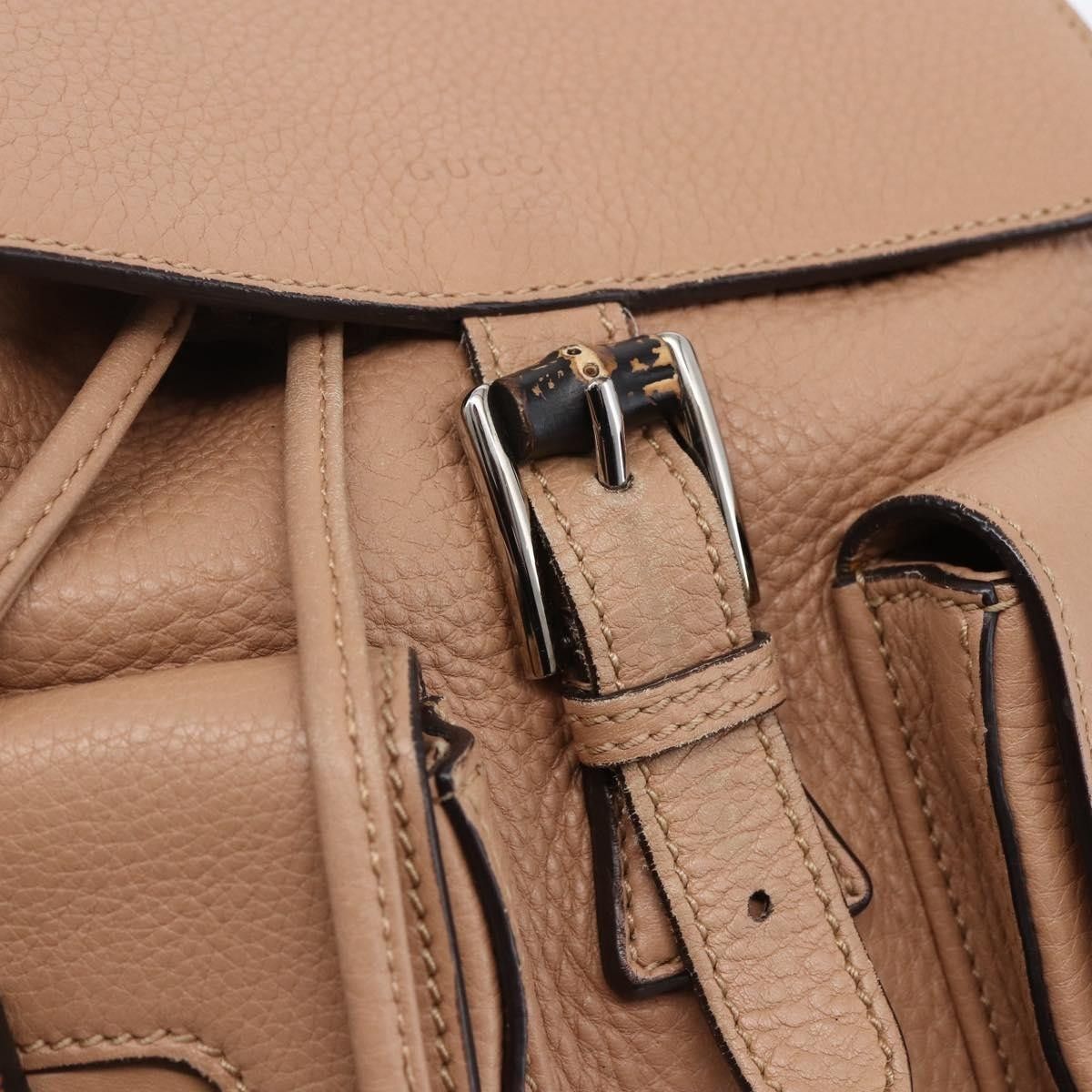 Gucci Gucci Vintage Bamboo Backpack Leather Size ONE SIZE - 14 Thumbnail