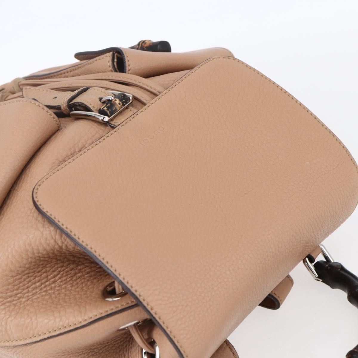 Gucci Gucci Vintage Bamboo Backpack Leather Size ONE SIZE - 15 Thumbnail