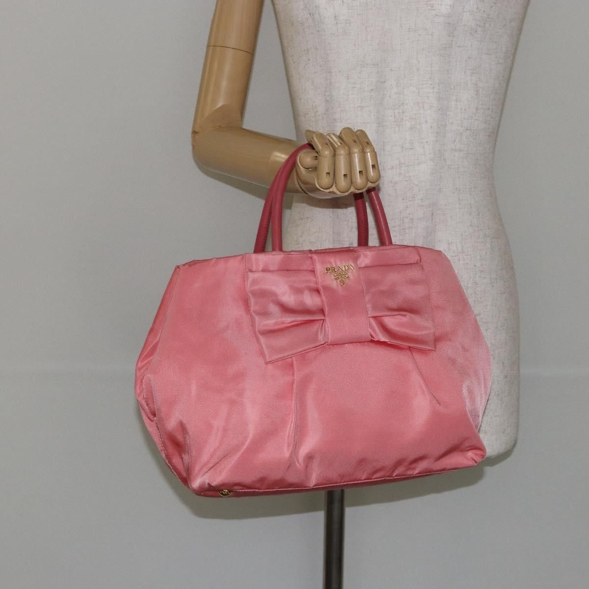 Prada Prada Logo Bow Tote Tessuto with Leather Size ONE SIZE - 15 Thumbnail
