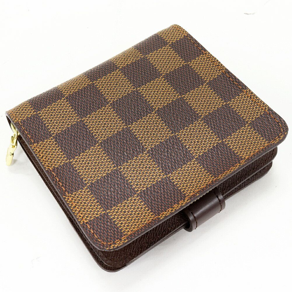 Louis Vuitton Louis Vuitton Louis Vuitton Compact Zip Damier Wallet Canvas Short Wallet N61668 DUTY FREE for USA Size ONE SIZE - 2 Thumbnail