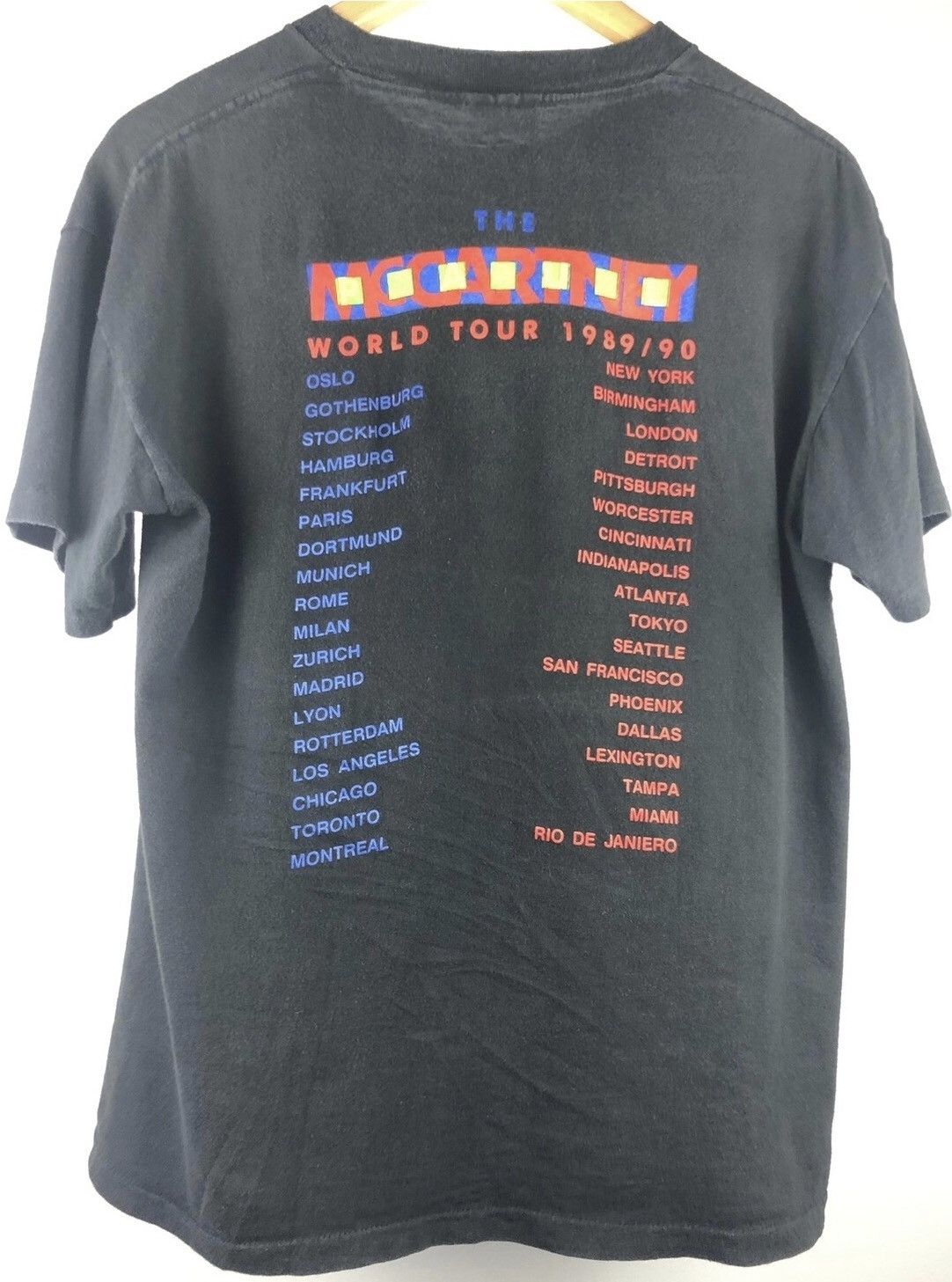 Band Tees 1989 Paul McCartney 1990 World Tour Merch Concert Rock T Size US L / EU 52-54 / 3 - 3 Thumbnail