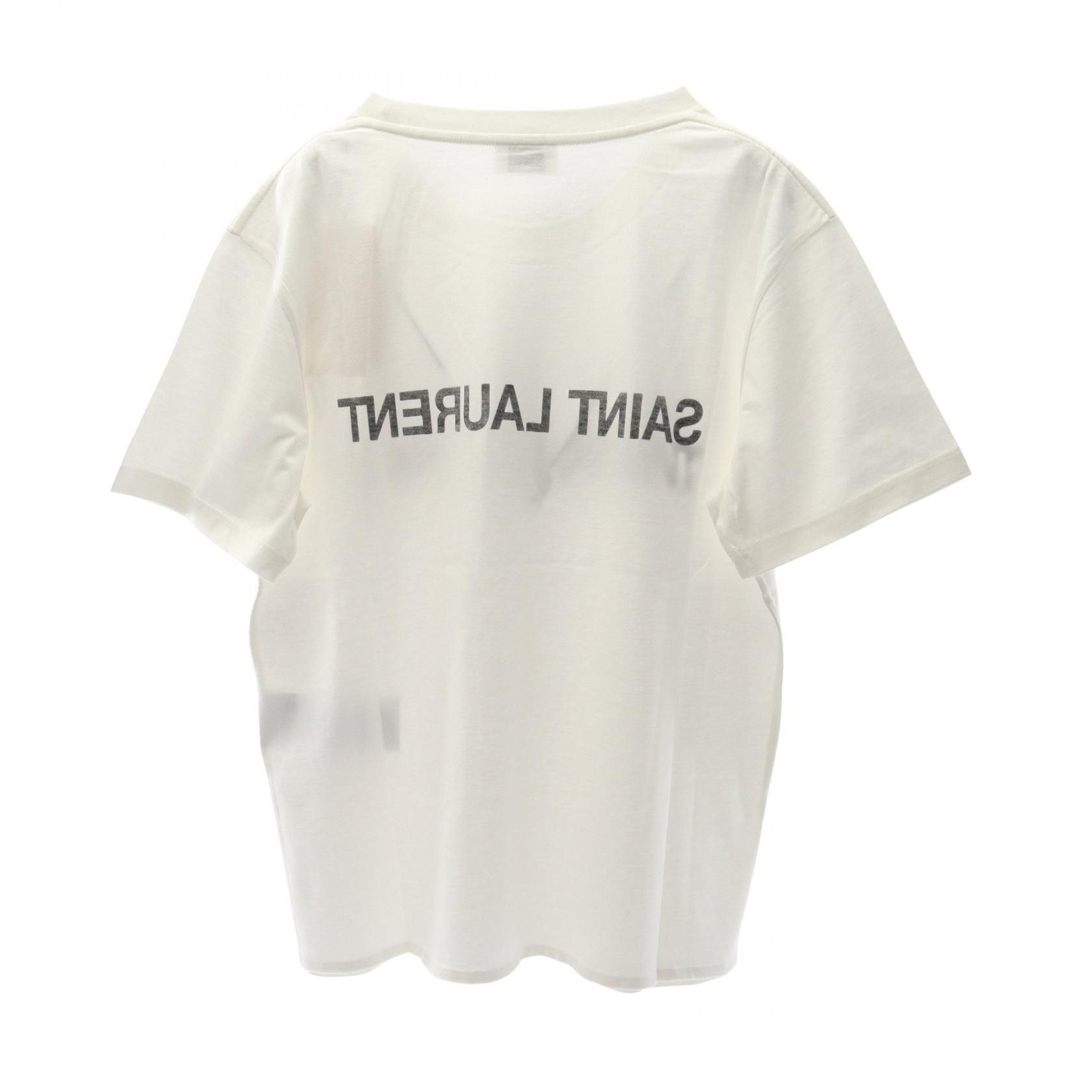 Yves Saint Laurent Saint Laurent Paris Reverse Logo Cotton T-shirt Cotton T-Shirts 665234Y37AW9744L DUTY FREE for USA