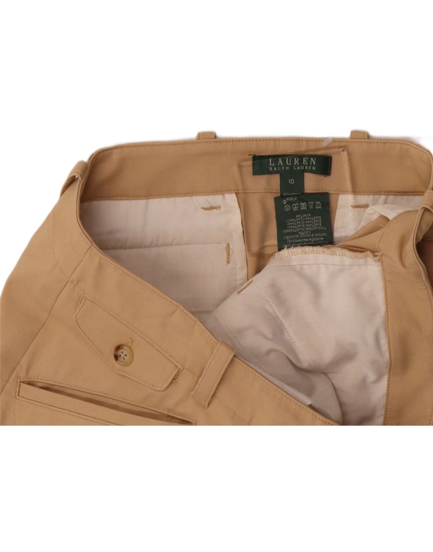 Ralph Lauren Womens Riding Slim Trousers US 10 Large W32 L29 Beige Cotton Size 28" / US 6 / IT 42 - 5 Thumbnail
