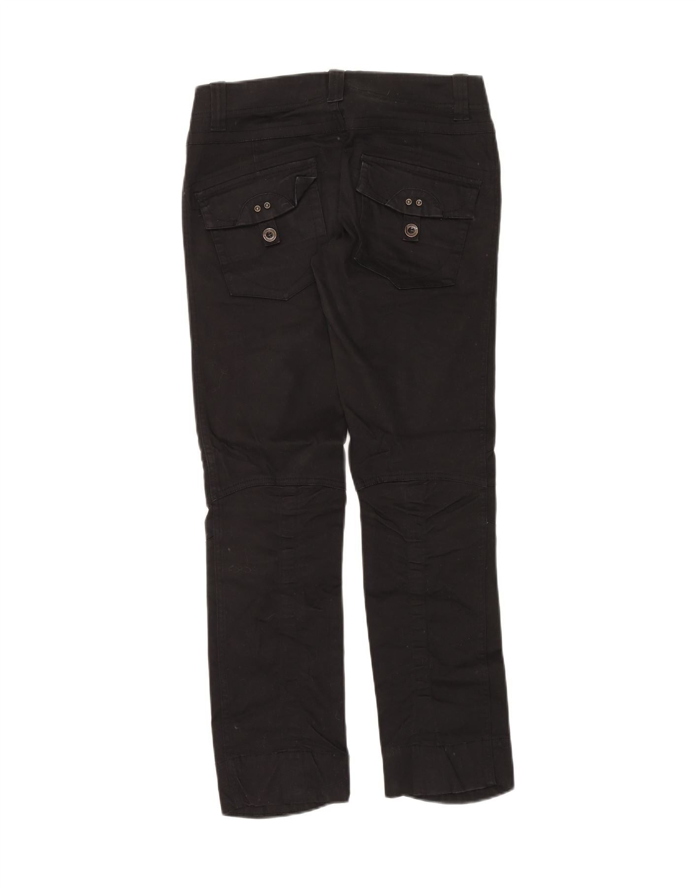 Diesel Womens Straight Casual Trousers W28 L31 Black Cotton Size 24" / US 00 / IT 34 - 3 Thumbnail