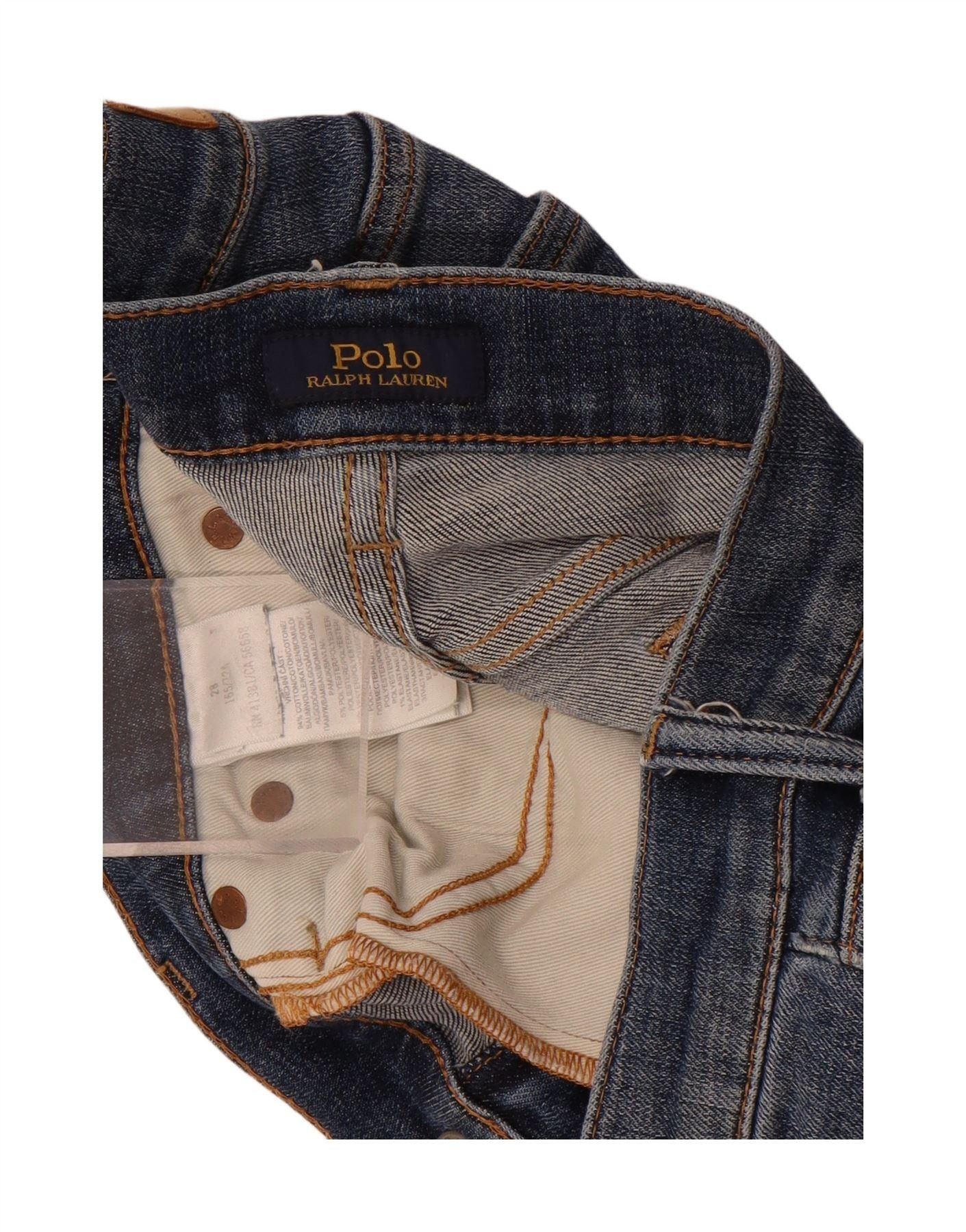 Polo Ralph Lauren Womens Slim Jeans W28 L27 Blue Cotton Size 24" / US 00 / IT 34 - 4 Thumbnail