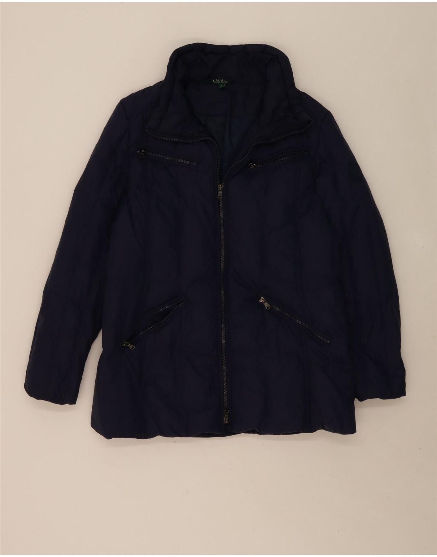 Ralph Lauren Womens Padded Jacket UK 16 Large Navy Blue Polyester Size M / US 6-8 / IT 42-44 - 3 Thumbnail