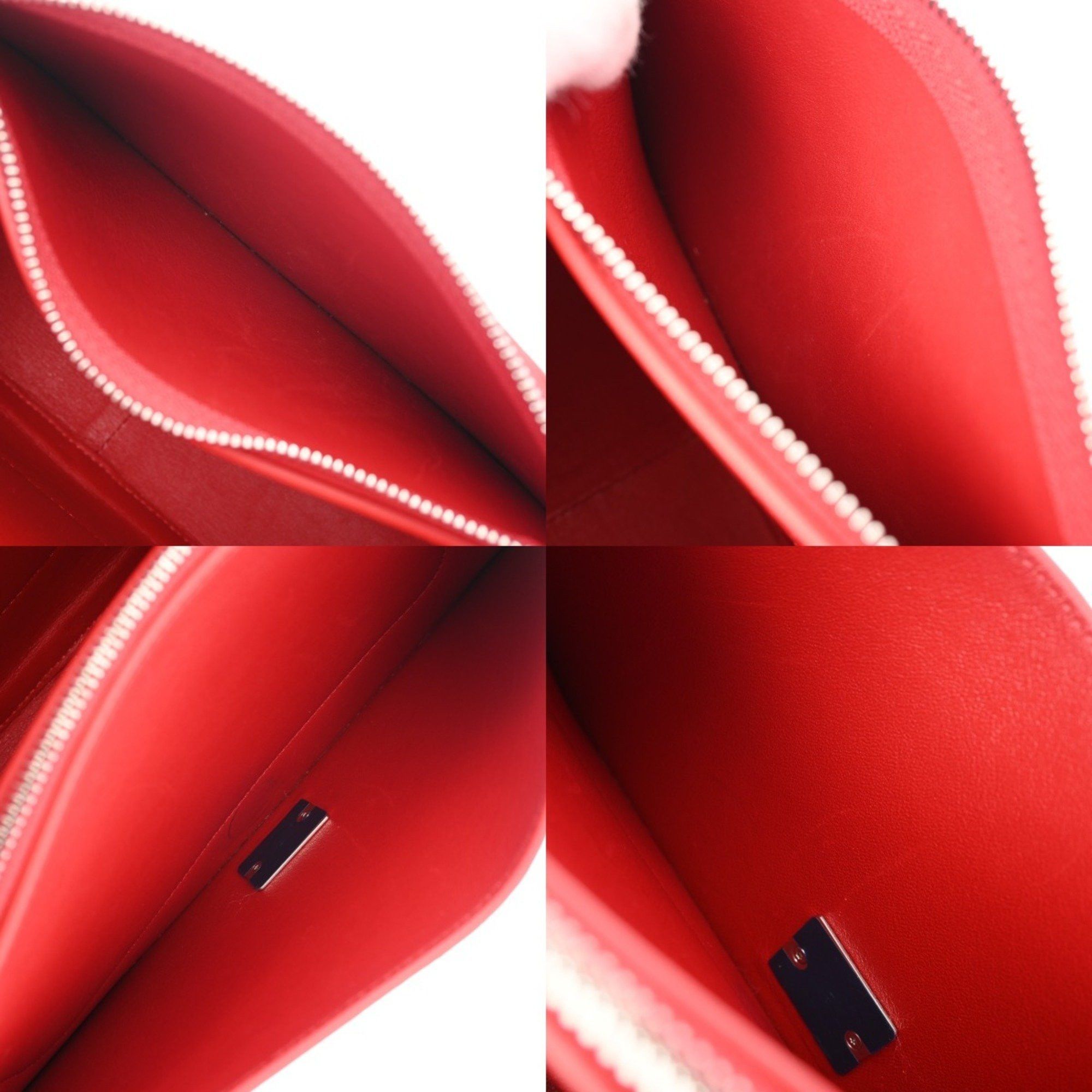 Celine CELINE Frame Medium Shoulder Bag in Red/Gray, Women's Leather Size ONE SIZE - 10 Thumbnail