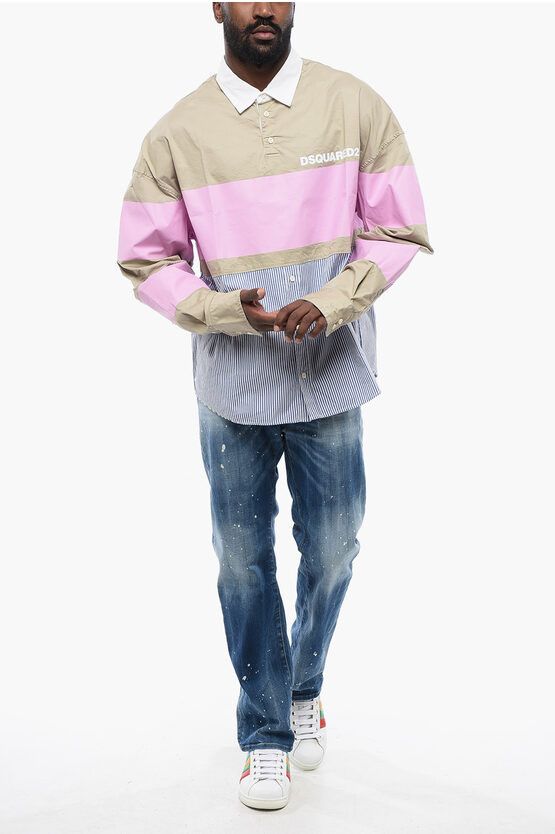 Double Fabric Oversize Fit RUGBY Shirt