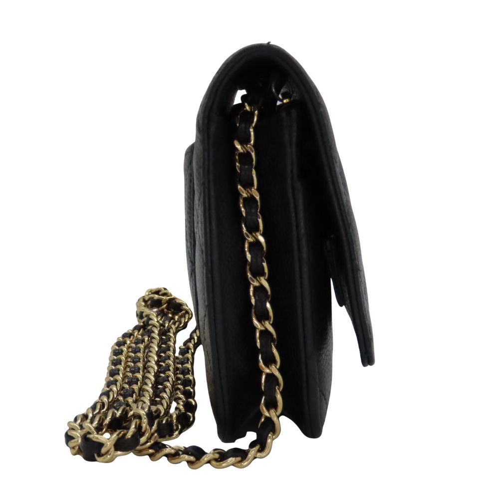 Chanel Chanel Chanel Chain Wallet Caviar Leather 2way Shoulder Bag Leather Shoulder Bag A33814 DUTY FREE for USA Size ONE SIZE - 8 Thumbnail