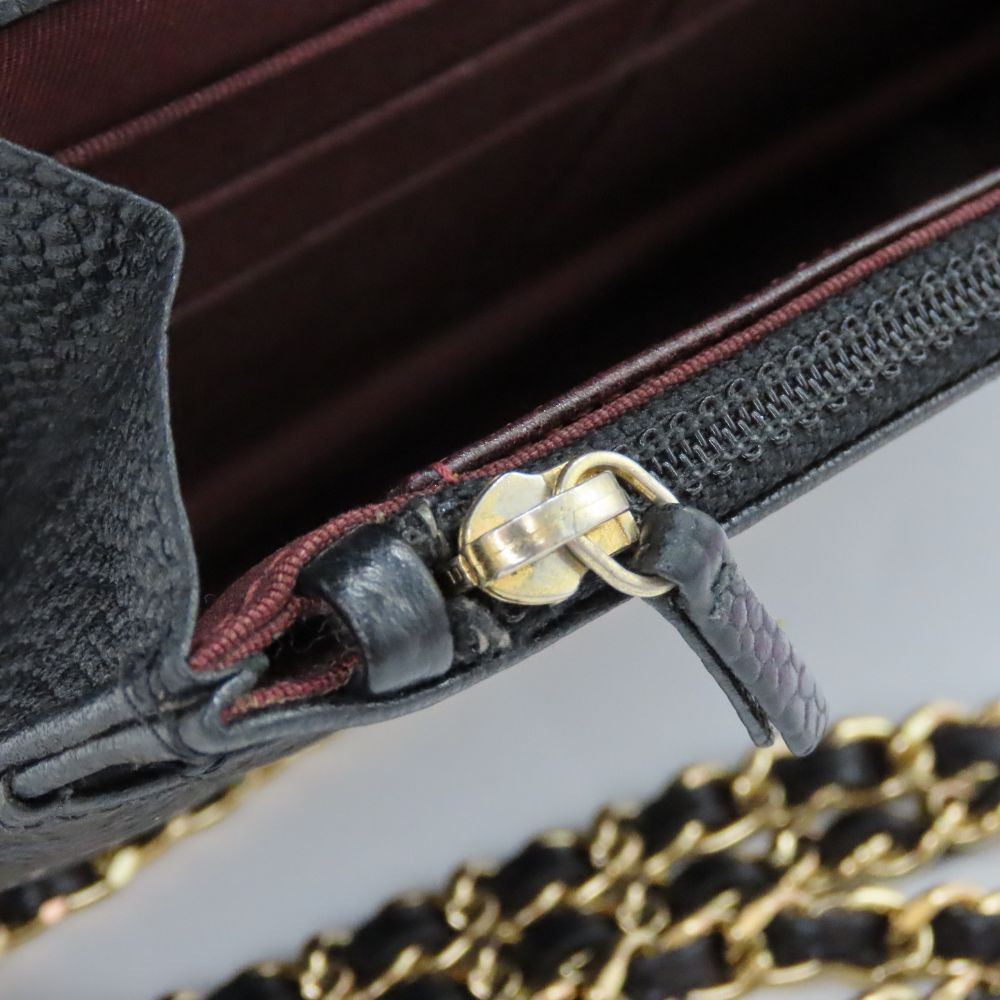 Chanel Chanel Chanel Chain Wallet Caviar Leather 2way Shoulder Bag Leather Shoulder Bag A33814 DUTY FREE for USA Size ONE SIZE - 18 Thumbnail