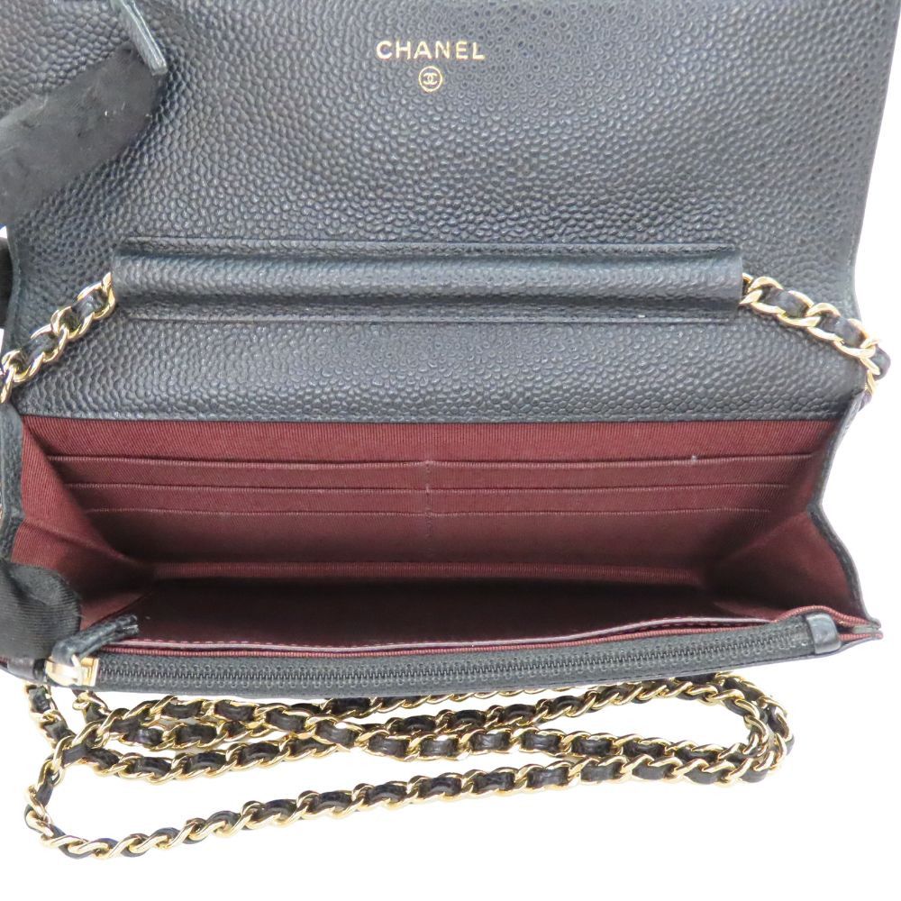 Chanel Chanel Chanel Chain Wallet Caviar Leather 2way Shoulder Bag Leather Shoulder Bag A33814 DUTY FREE for USA Size ONE SIZE - 17 Thumbnail
