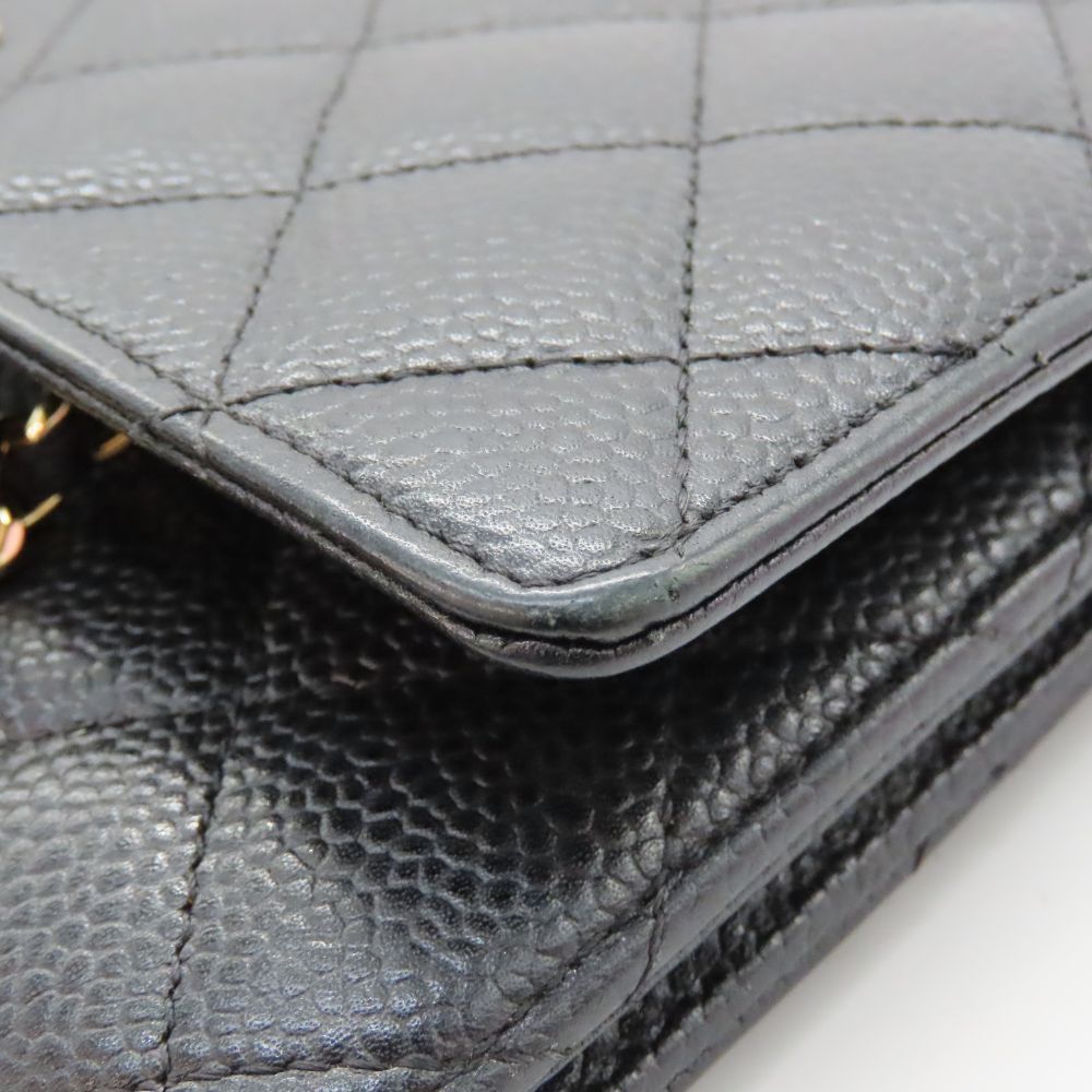 Chanel Chanel Chanel Chain Wallet Caviar Leather 2way Shoulder Bag Leather Shoulder Bag A33814 DUTY FREE for USA Size ONE SIZE - 4 Thumbnail