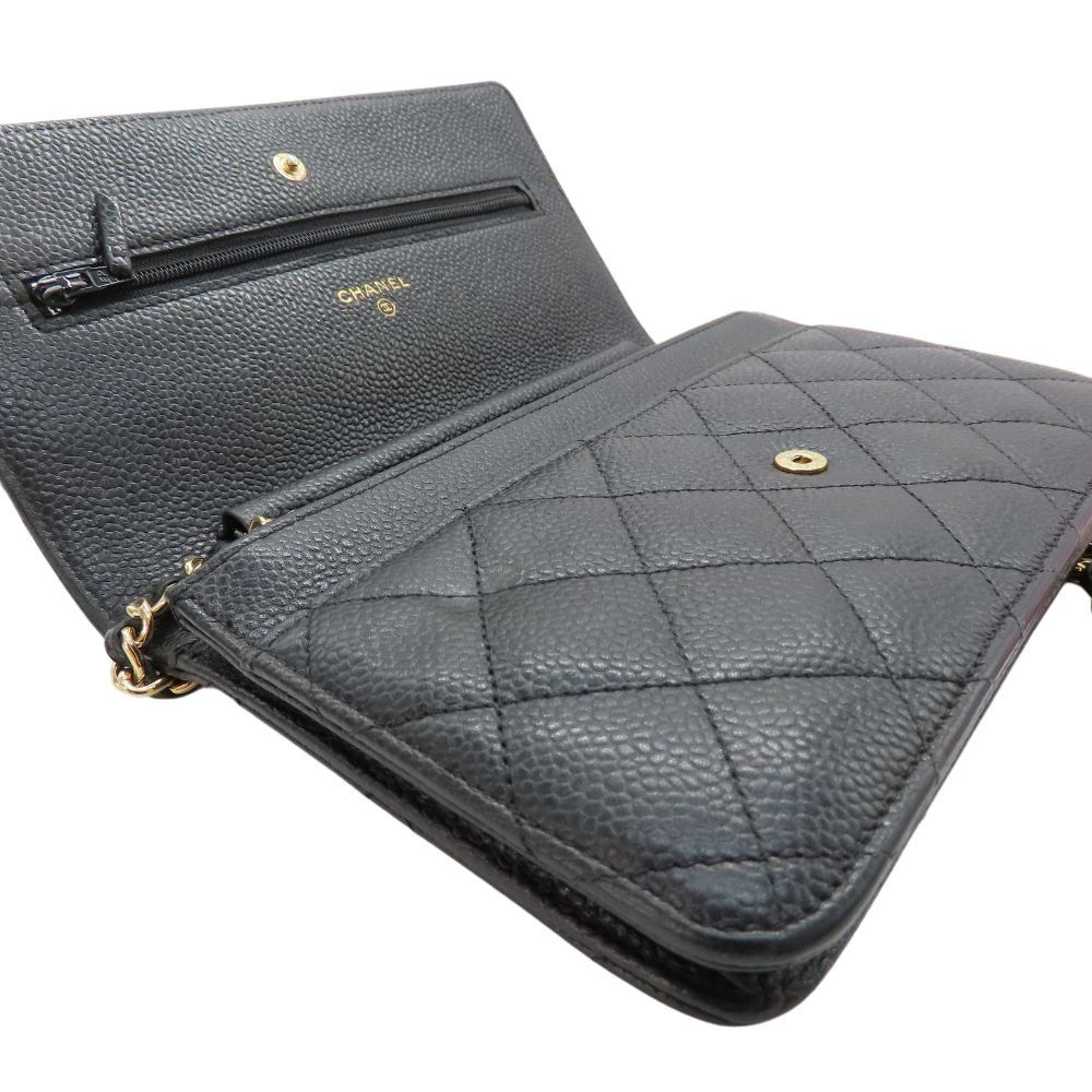 Chanel Chanel Chanel Chain Wallet Caviar Leather 2way Shoulder Bag Leather Shoulder Bag A33814 DUTY FREE for USA Size ONE SIZE - 13 Thumbnail